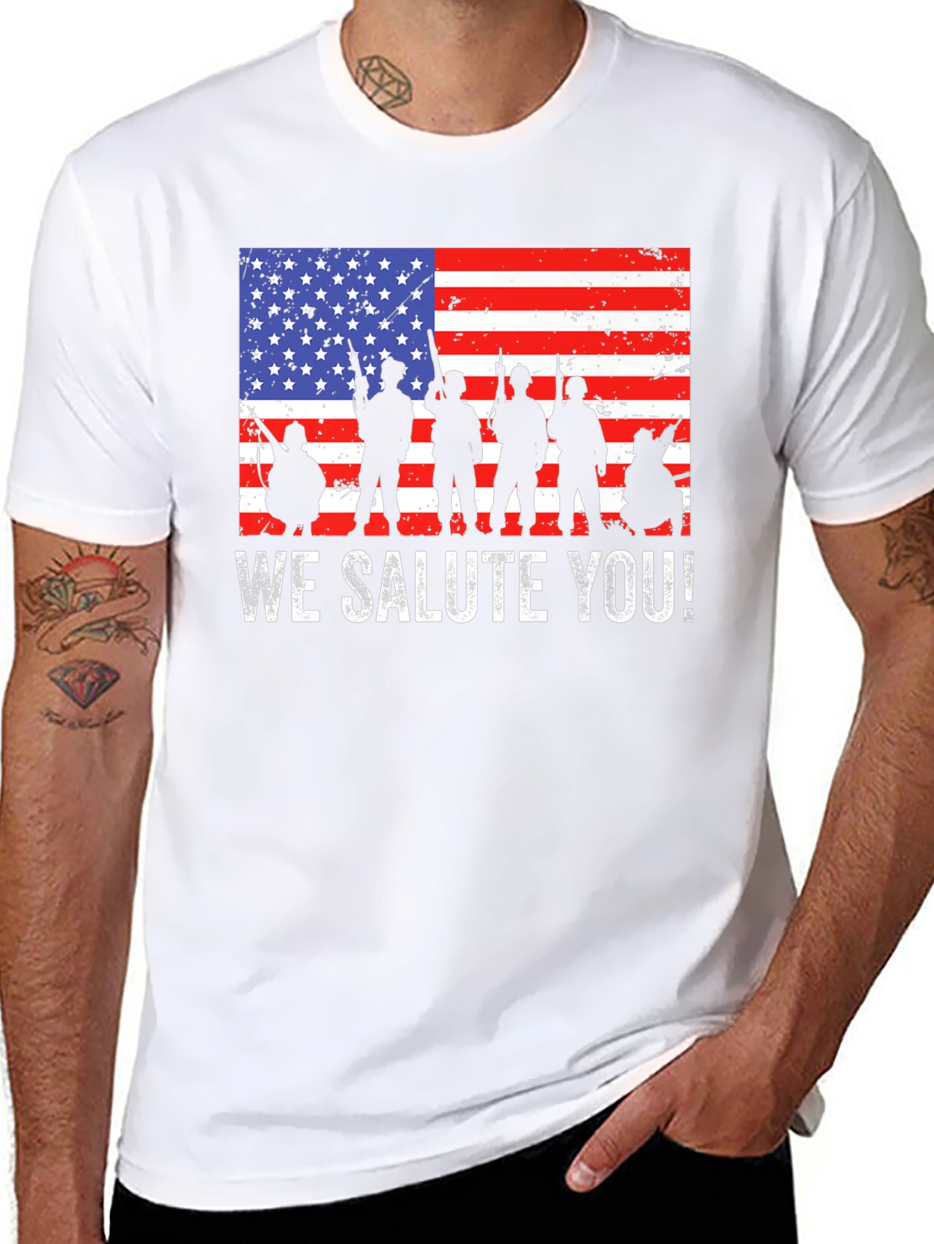 We Salute You! USA Flag Graphic Tee