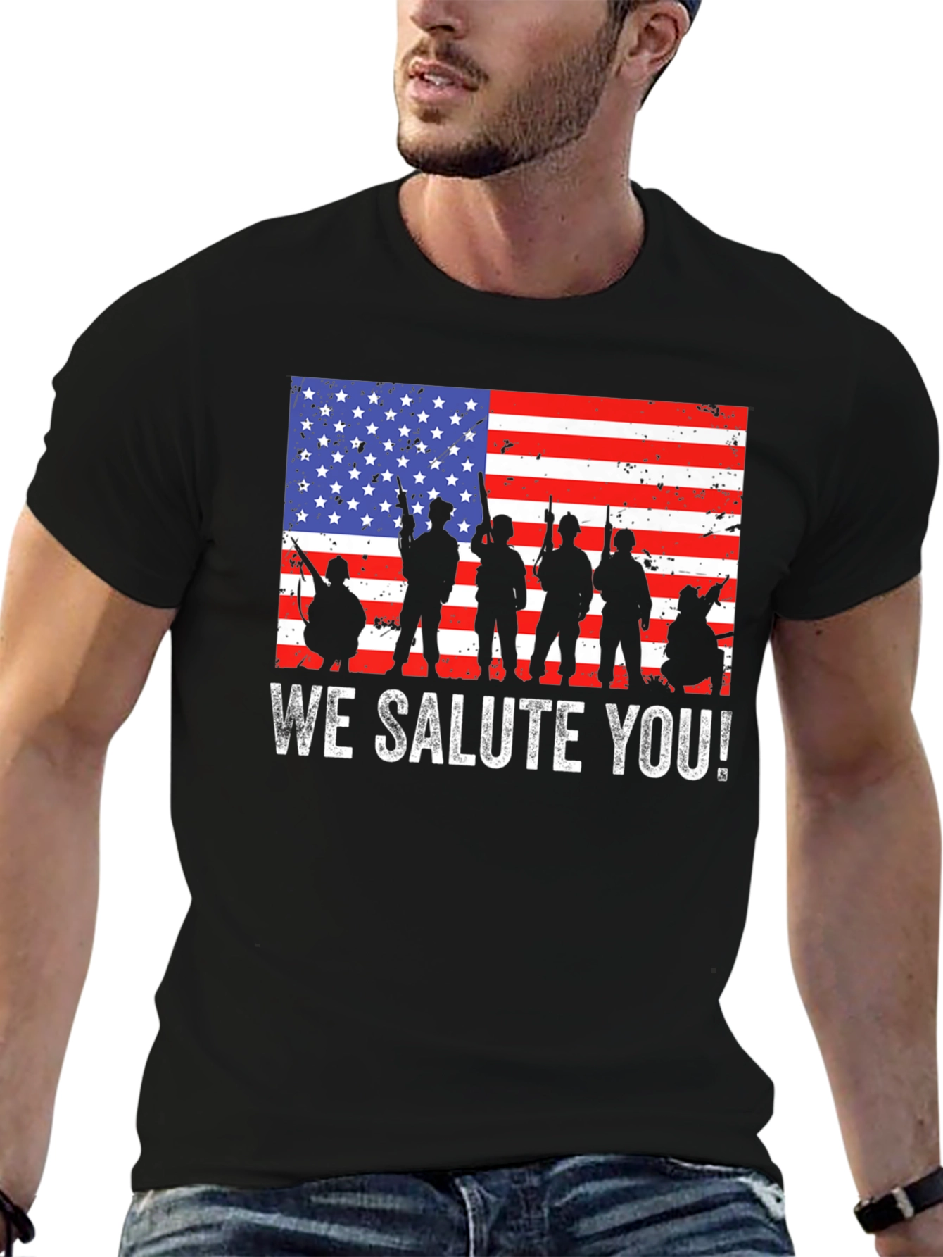 We Salute You! USA Flag Graphic Tee