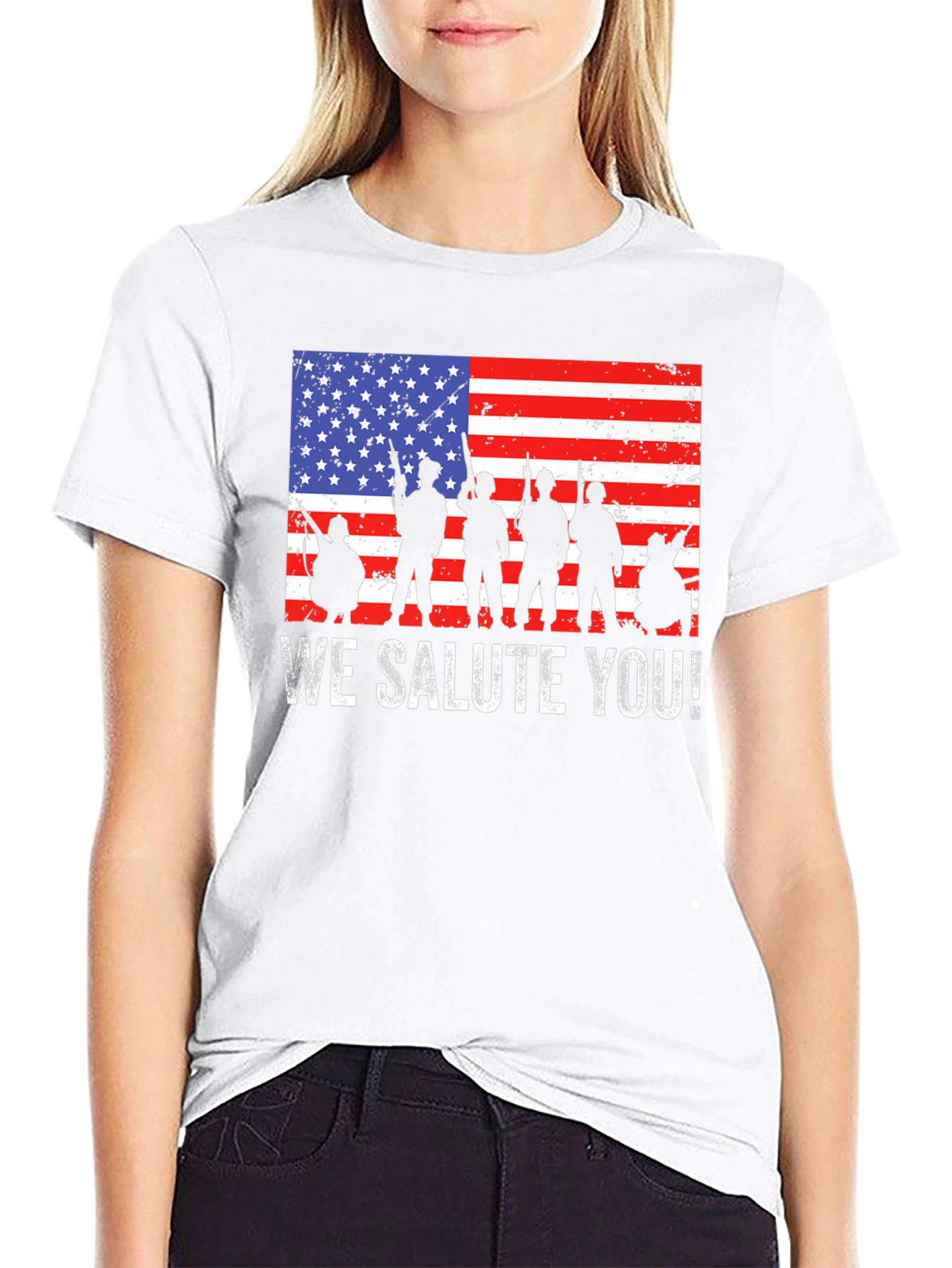 We Salute You! USA Flag Graphic Tee