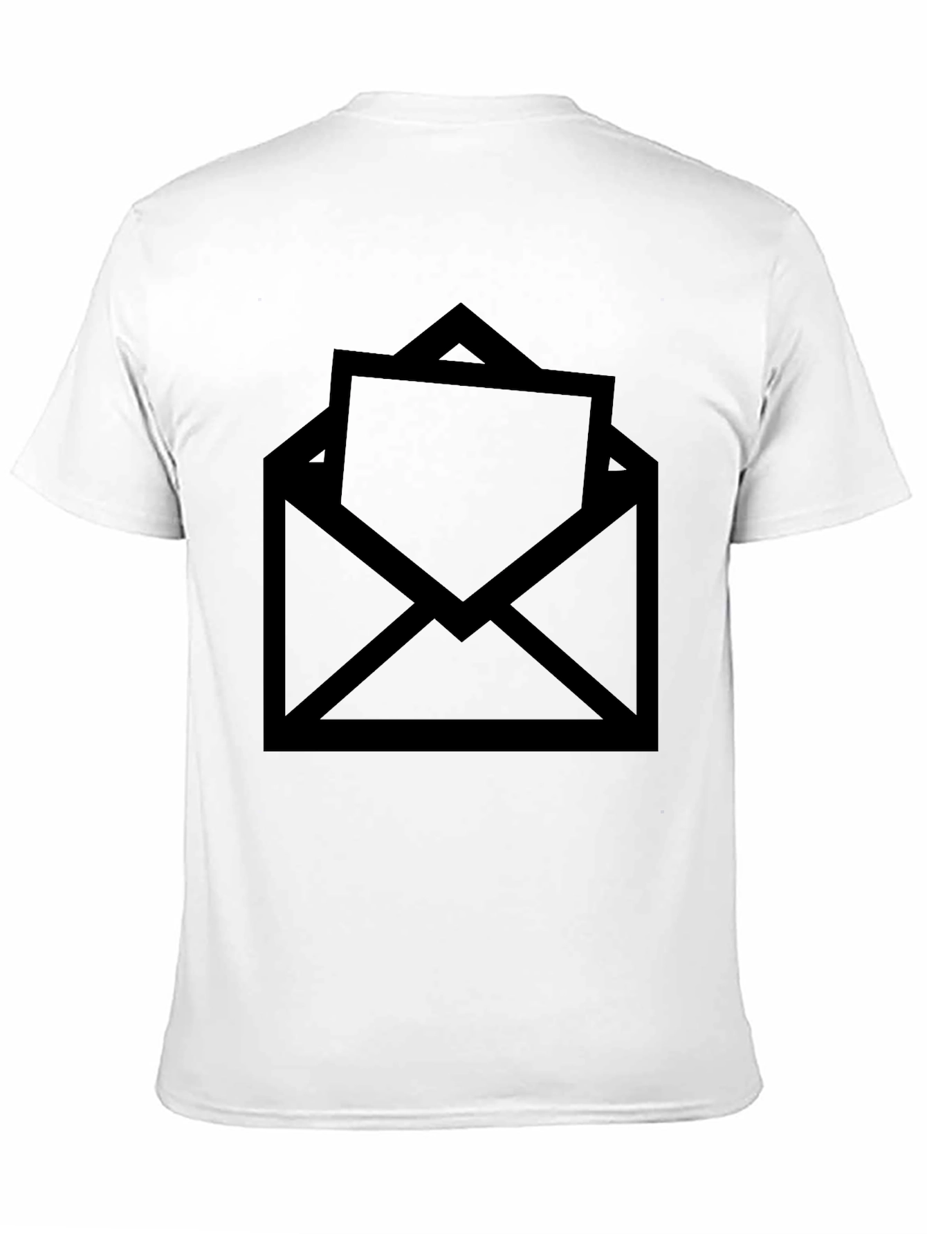 Black Graphic Tee - Open Envelope Design