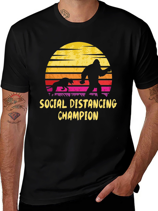 Social Distancing Champion Graphic T-Shirt