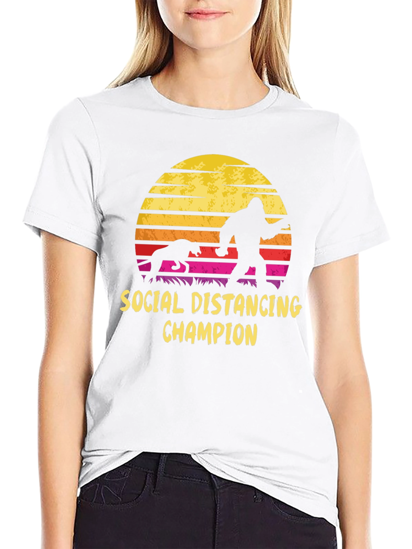 Social Distancing Champion Graphic T-Shirt