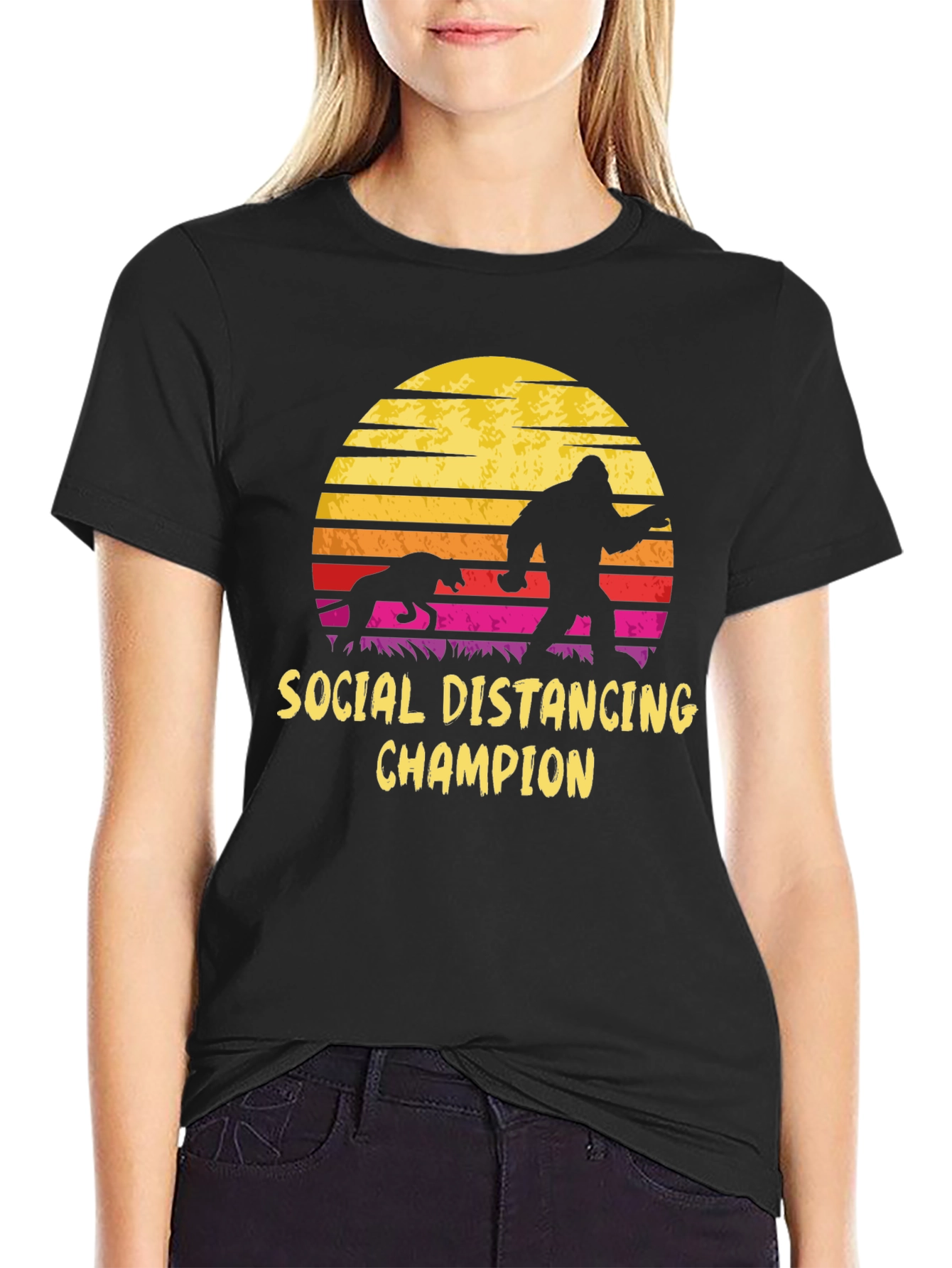 Social Distancing Champion Graphic T-Shirt