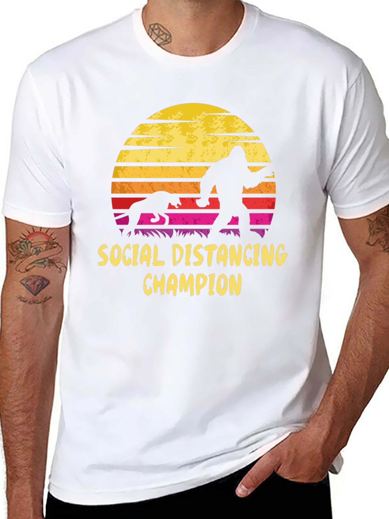 Social Distancing Champion Graphic T-Shirt