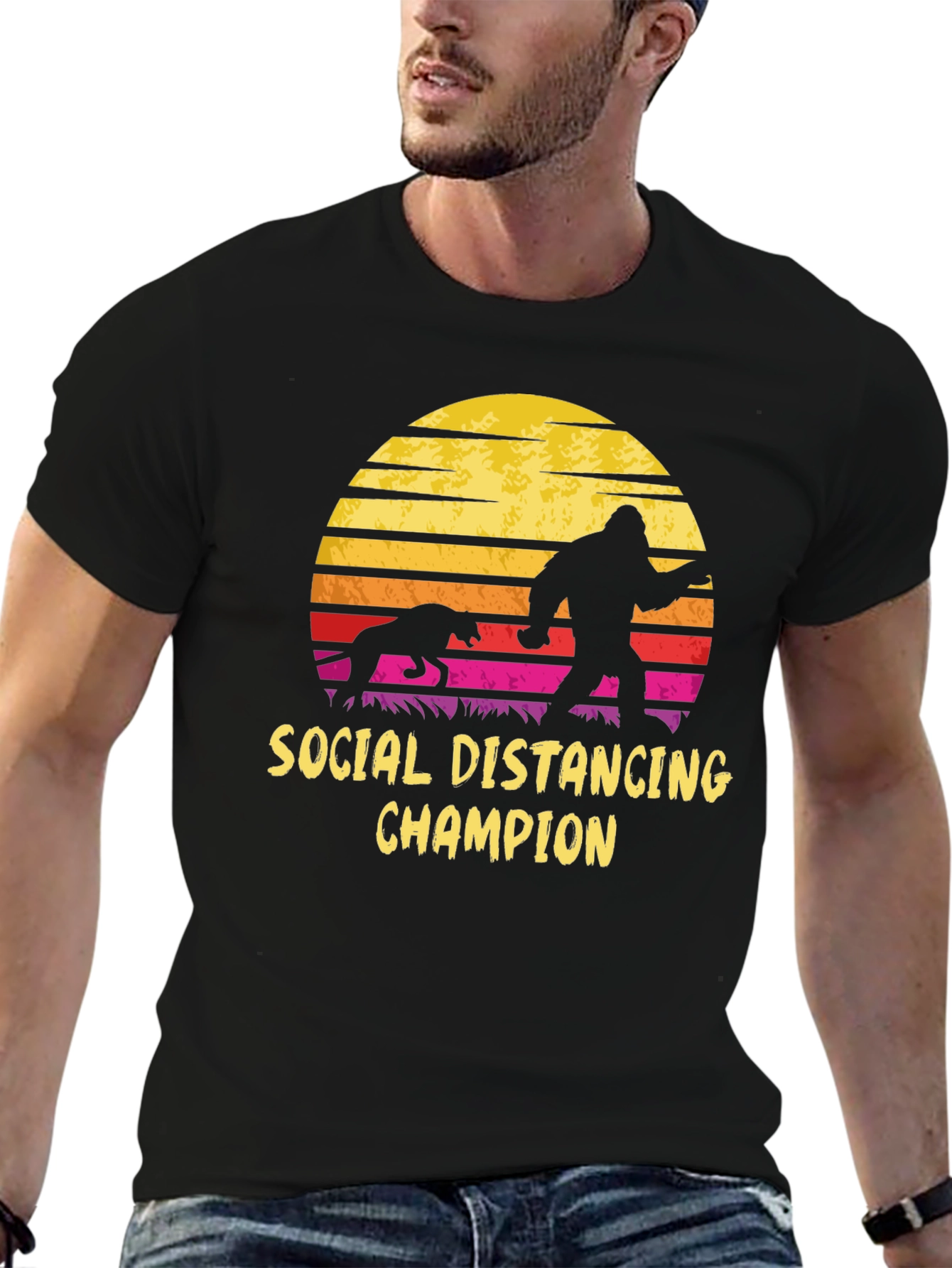 Social Distancing Champion Graphic T-Shirt