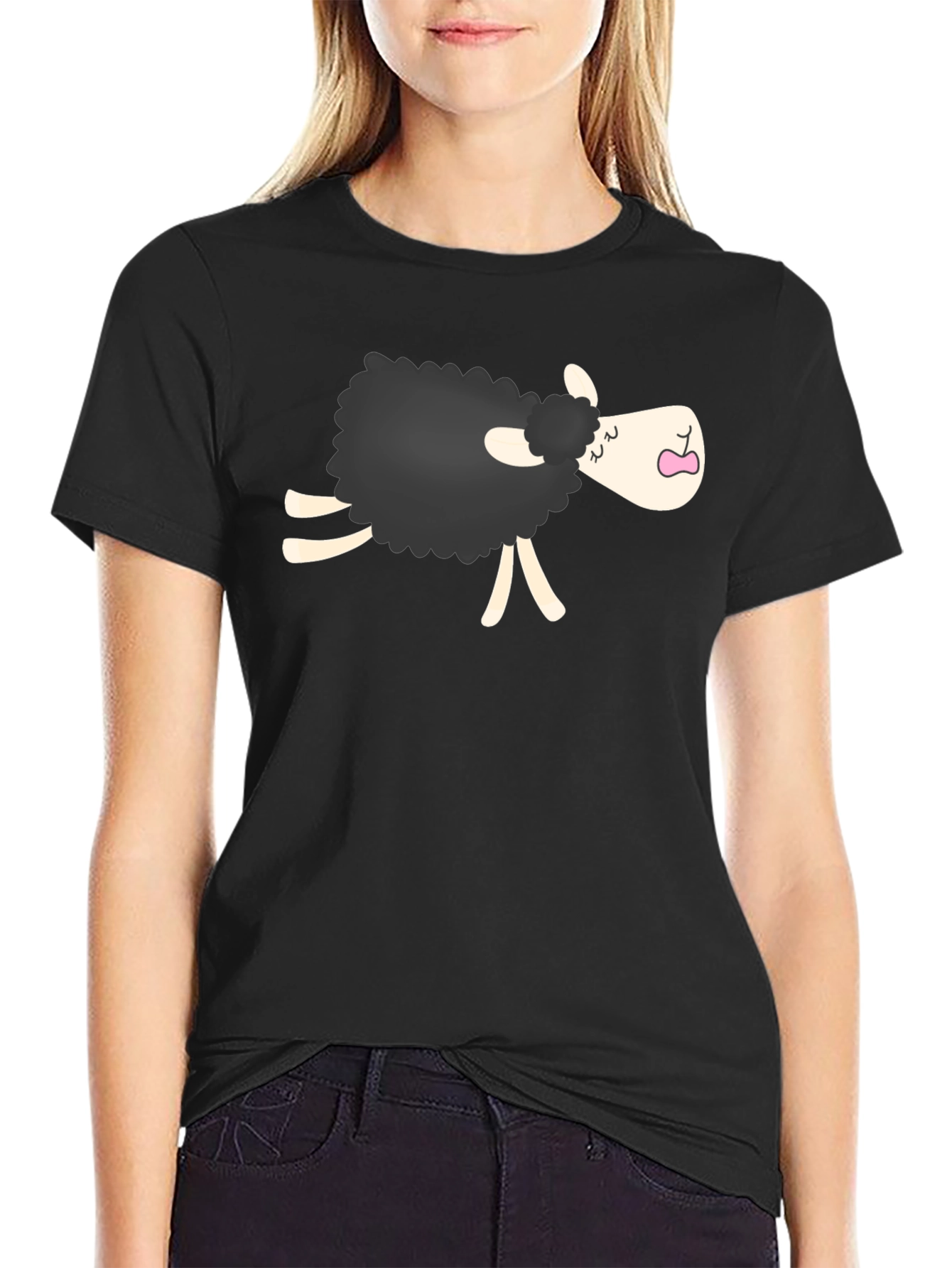 Black Sheep Cartoon Graphic Tee - Unisex
