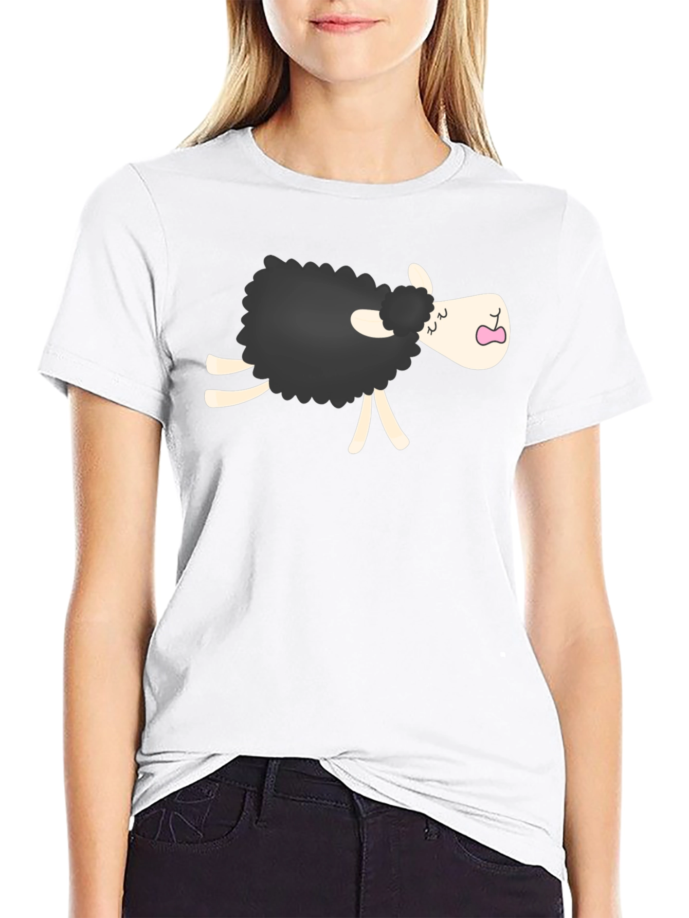 Black Sheep Cartoon Graphic Tee - Unisex