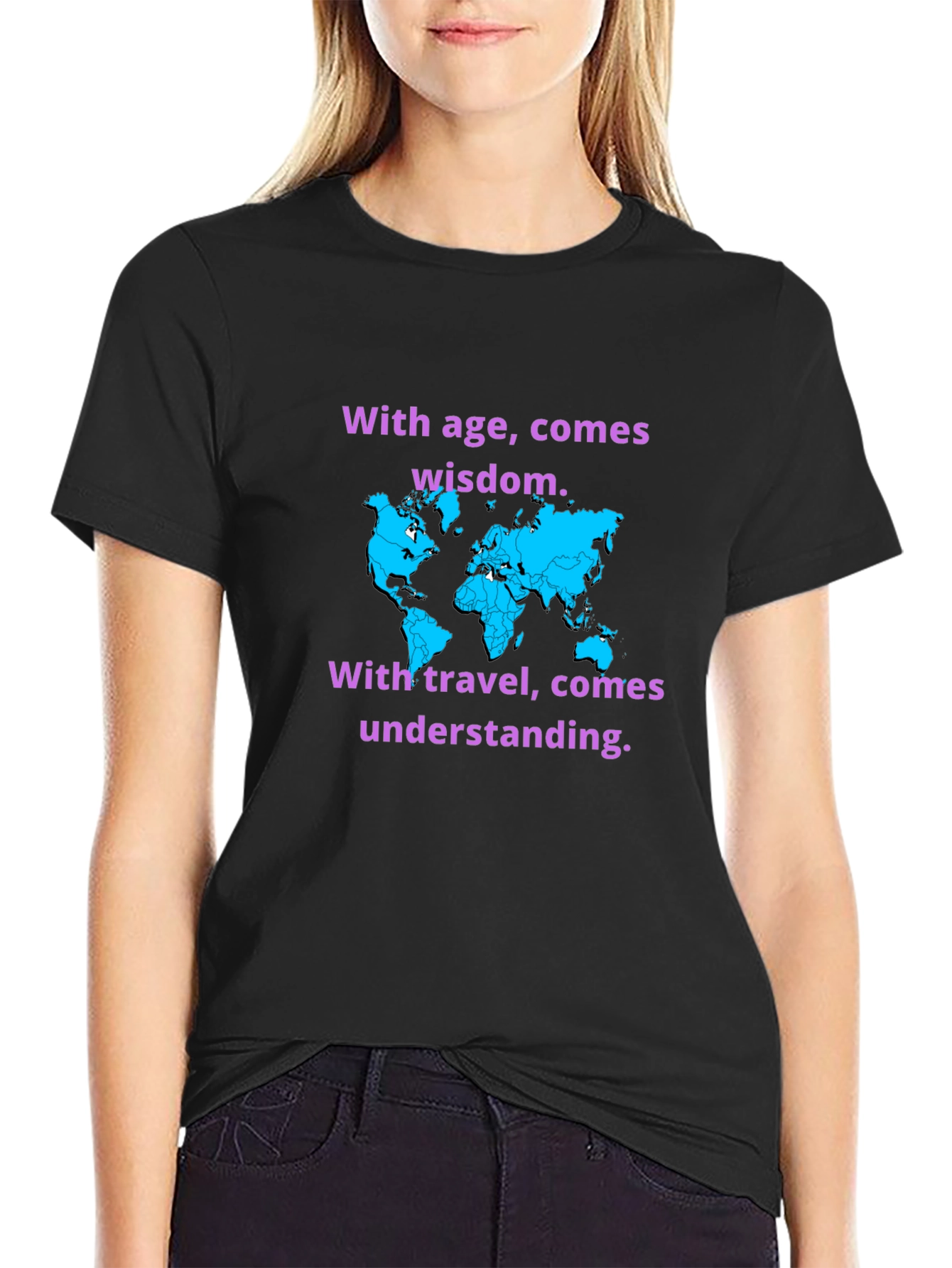 Travel Wisdom Black T-Shirt