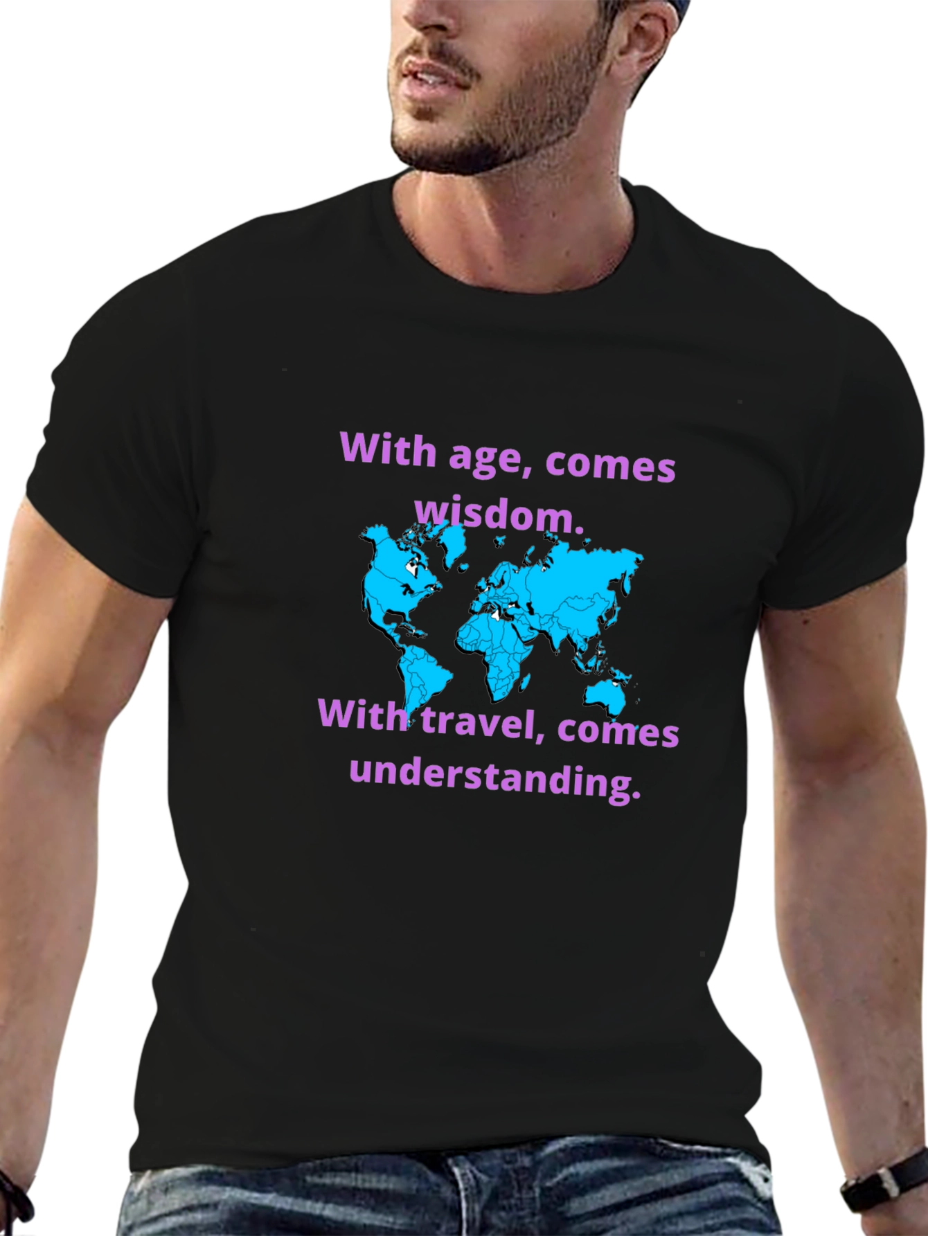 Travel Wisdom Black T-Shirt
