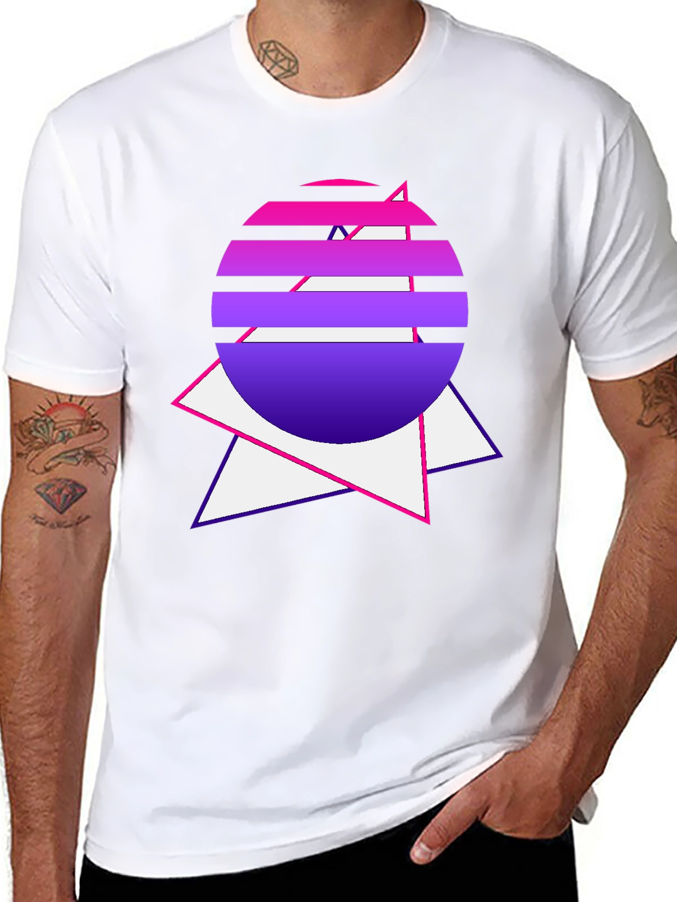 Retro Sunset Graphic Tee - Synthwave Style Shirt