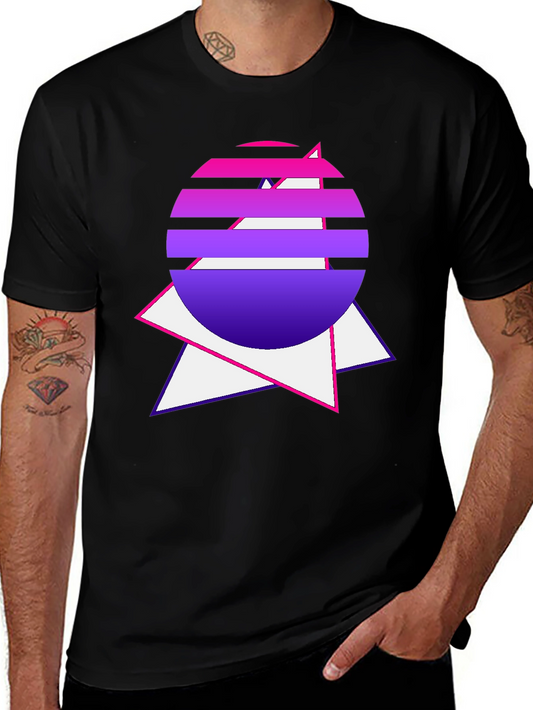 Retro Sunset Graphic Tee - Synthwave Style Shirt