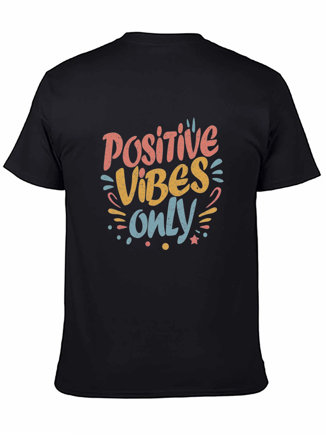 Positive Vibes Only Graphic Tee - Black