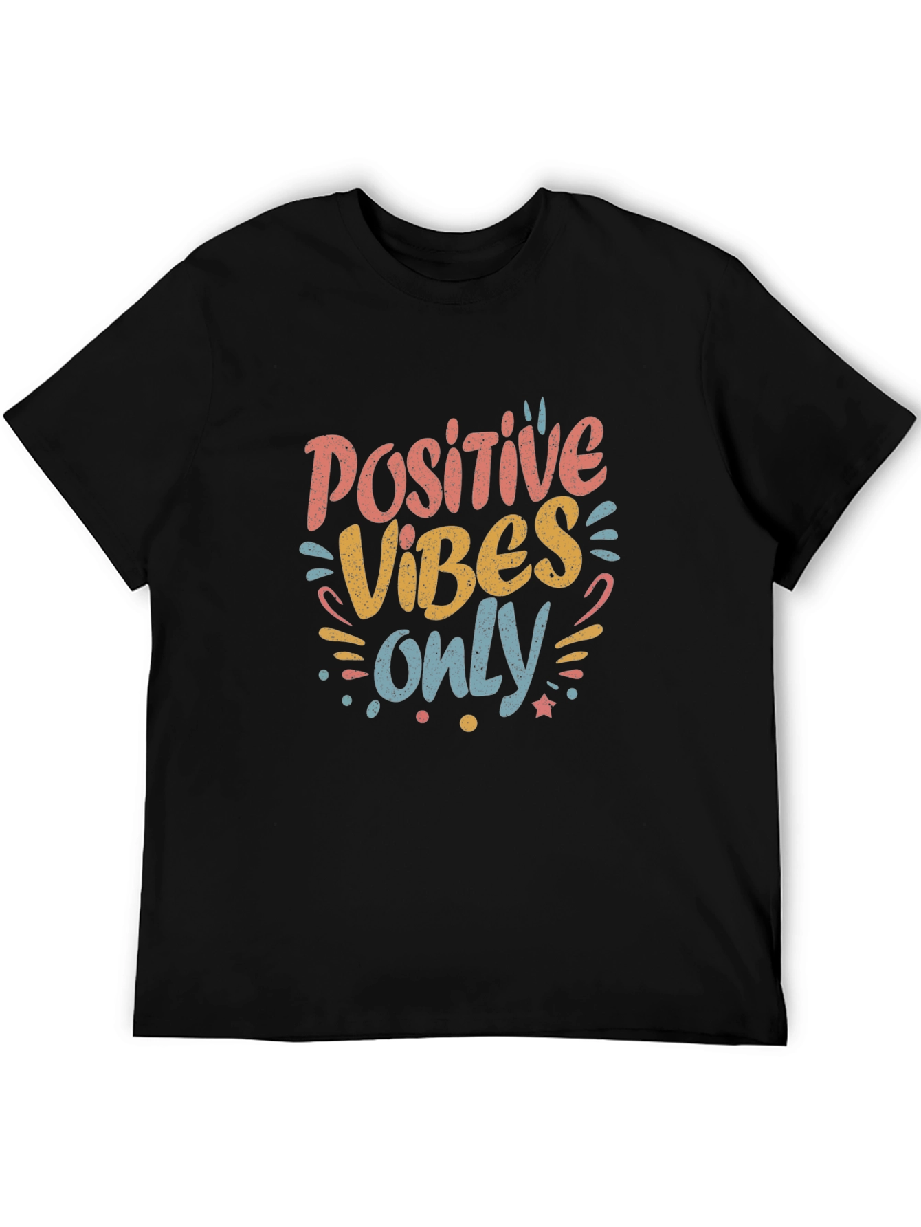 Positive Vibes Only Graphic Tee - Black