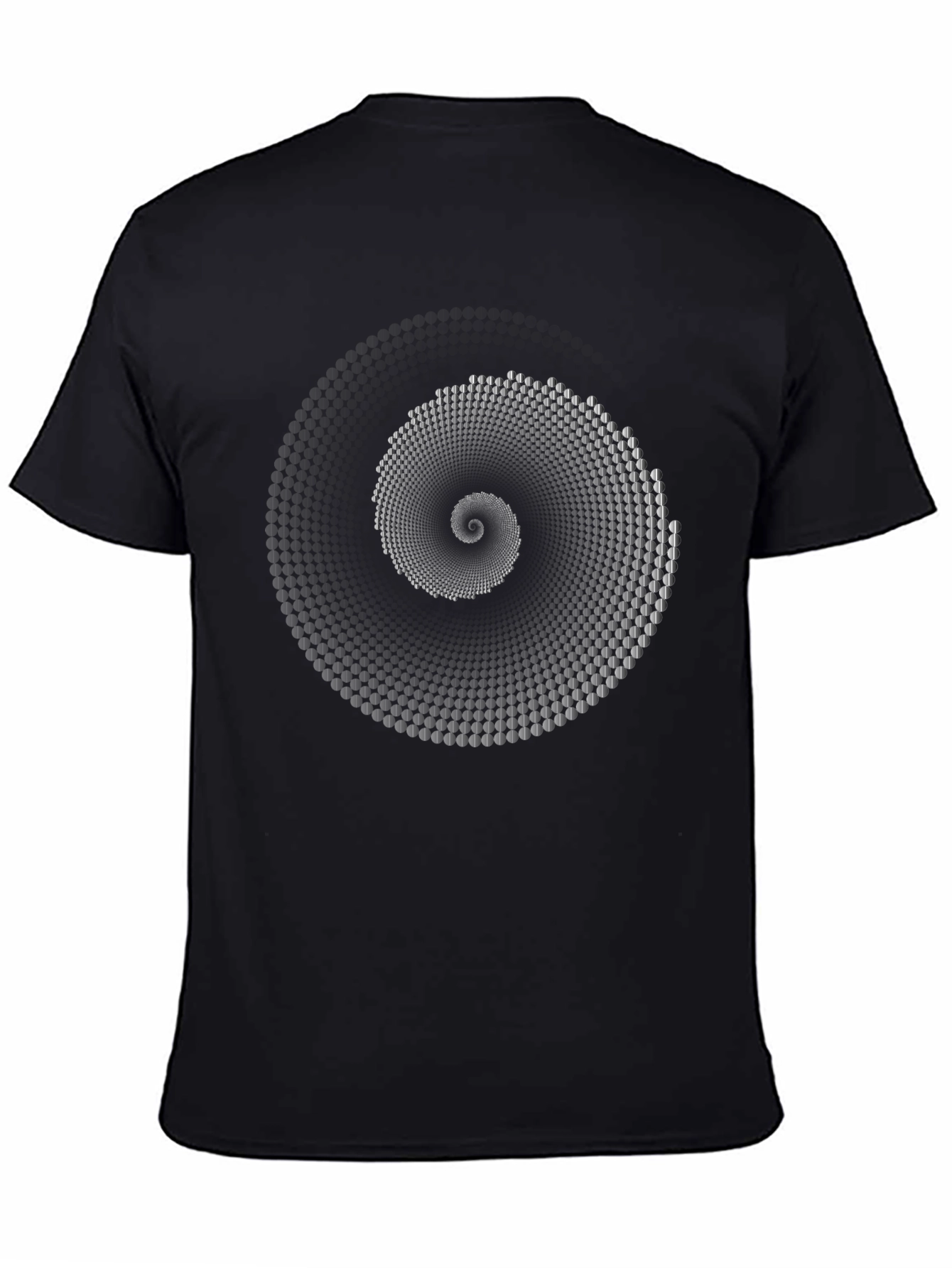 Spiral Illusion Graphic Tee - Modern Black T-Shirt