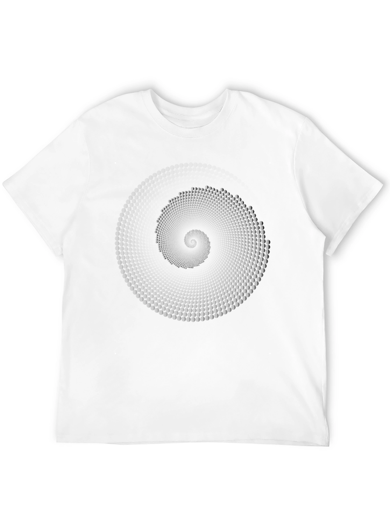 Spiral Illusion Graphic Tee - Modern Black T-Shirt
