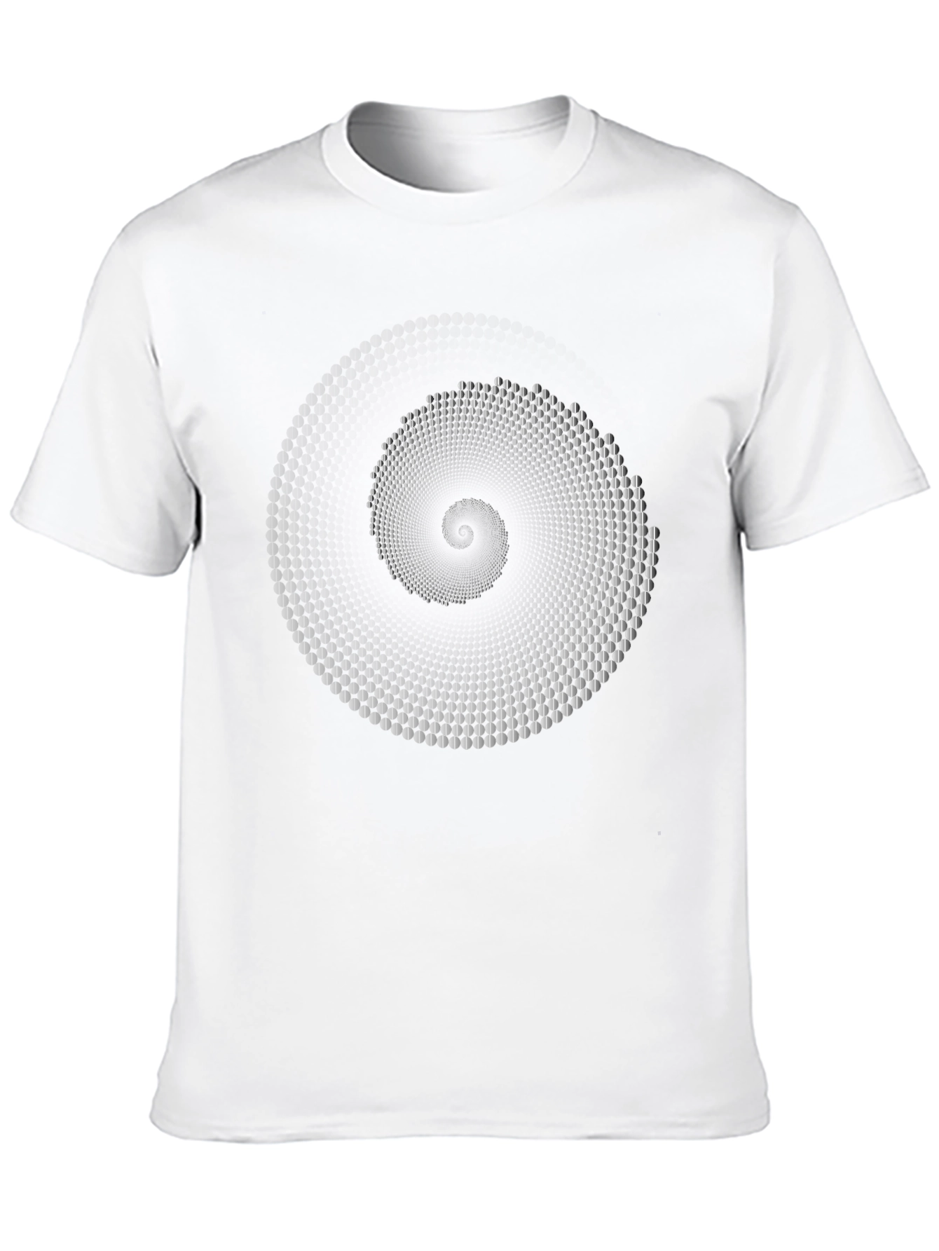 Spiral Illusion Graphic Tee - Modern Black T-Shirt