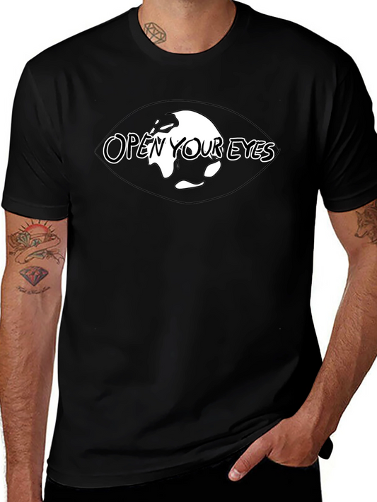 Open Your Eyes Black Graphic Tee