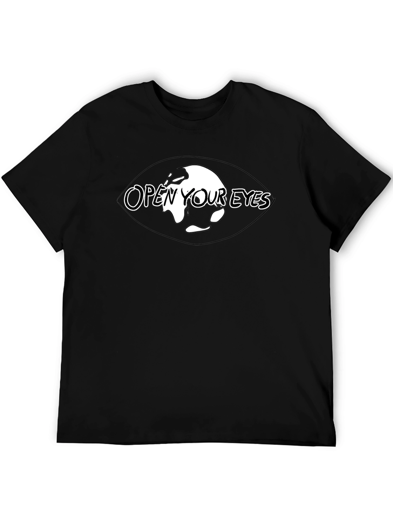 Open Your Eyes Black Graphic Tee