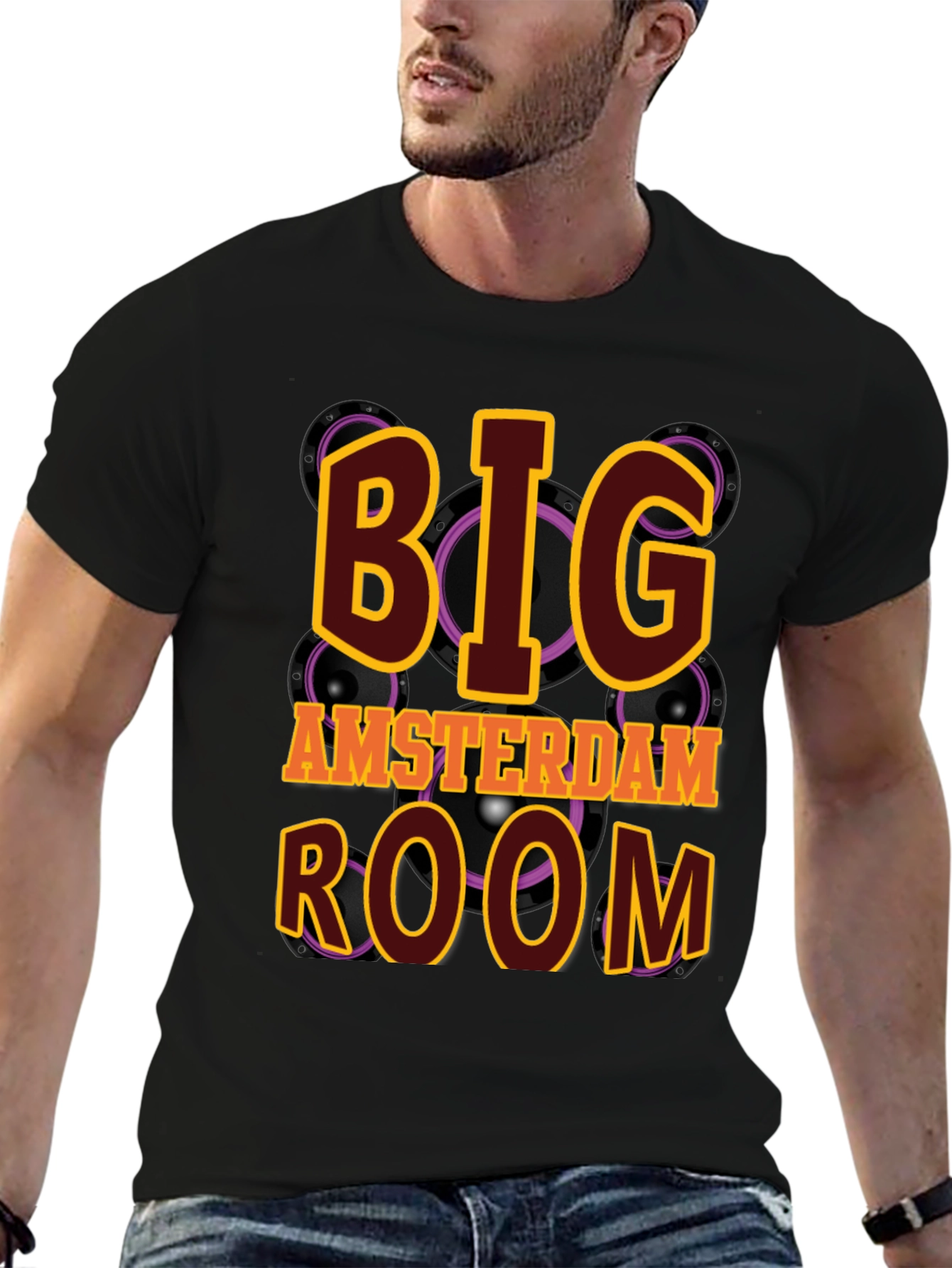 Big Amsterdam Room Black T-Shirt