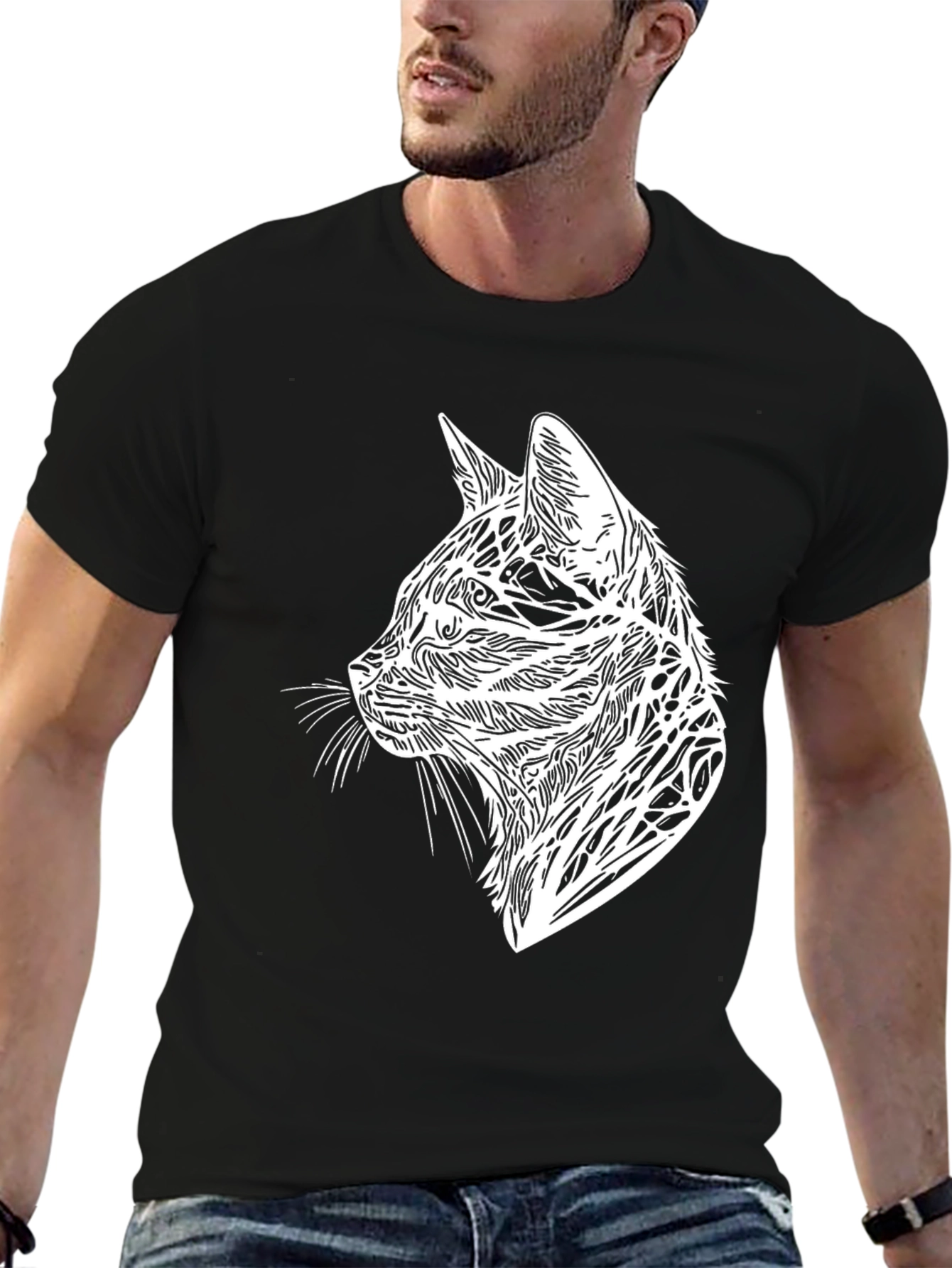 Cat Graphic T-Shirt - Cool Style