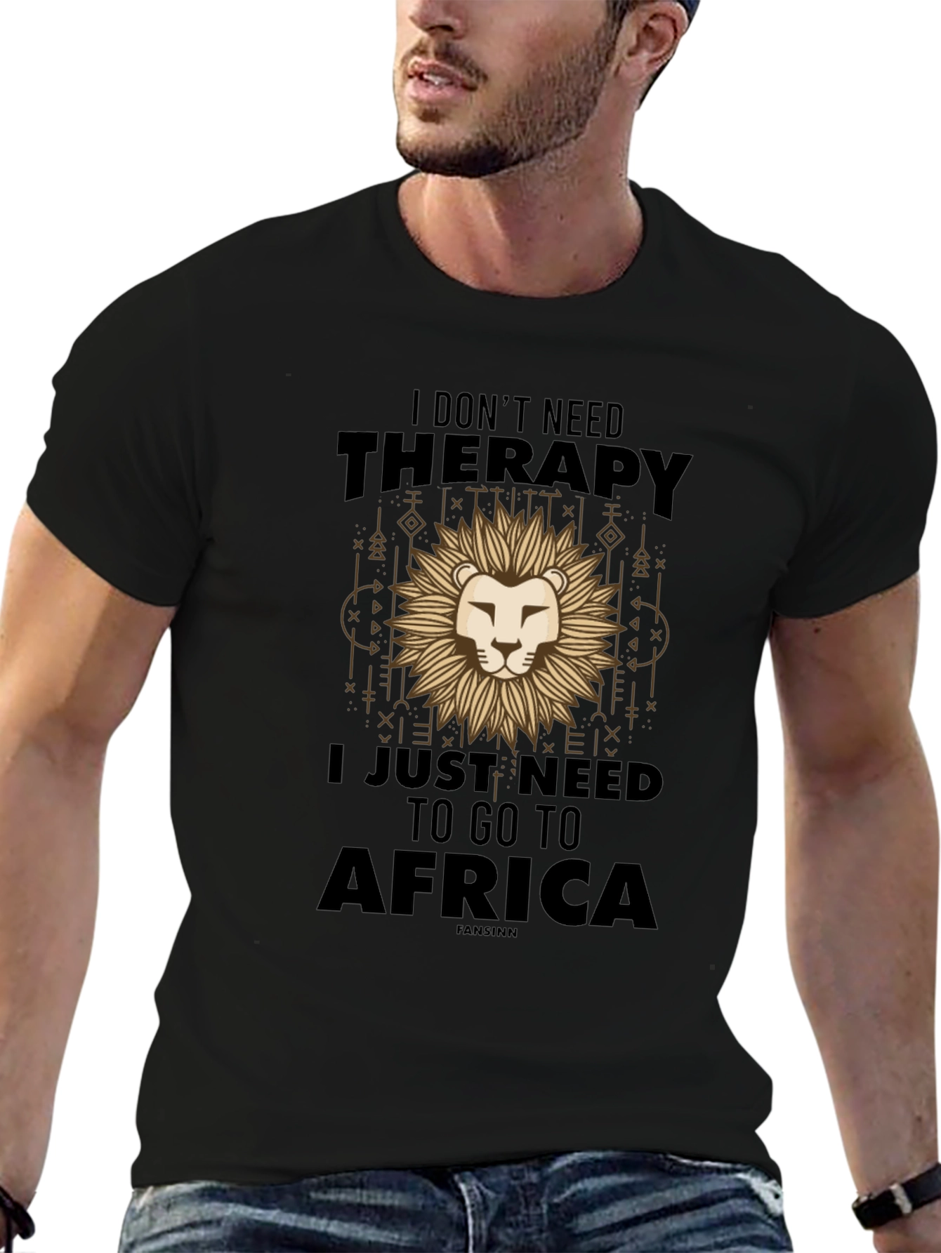 Africa Therapy Graphic T-Shirt - Mens Cotton Tee