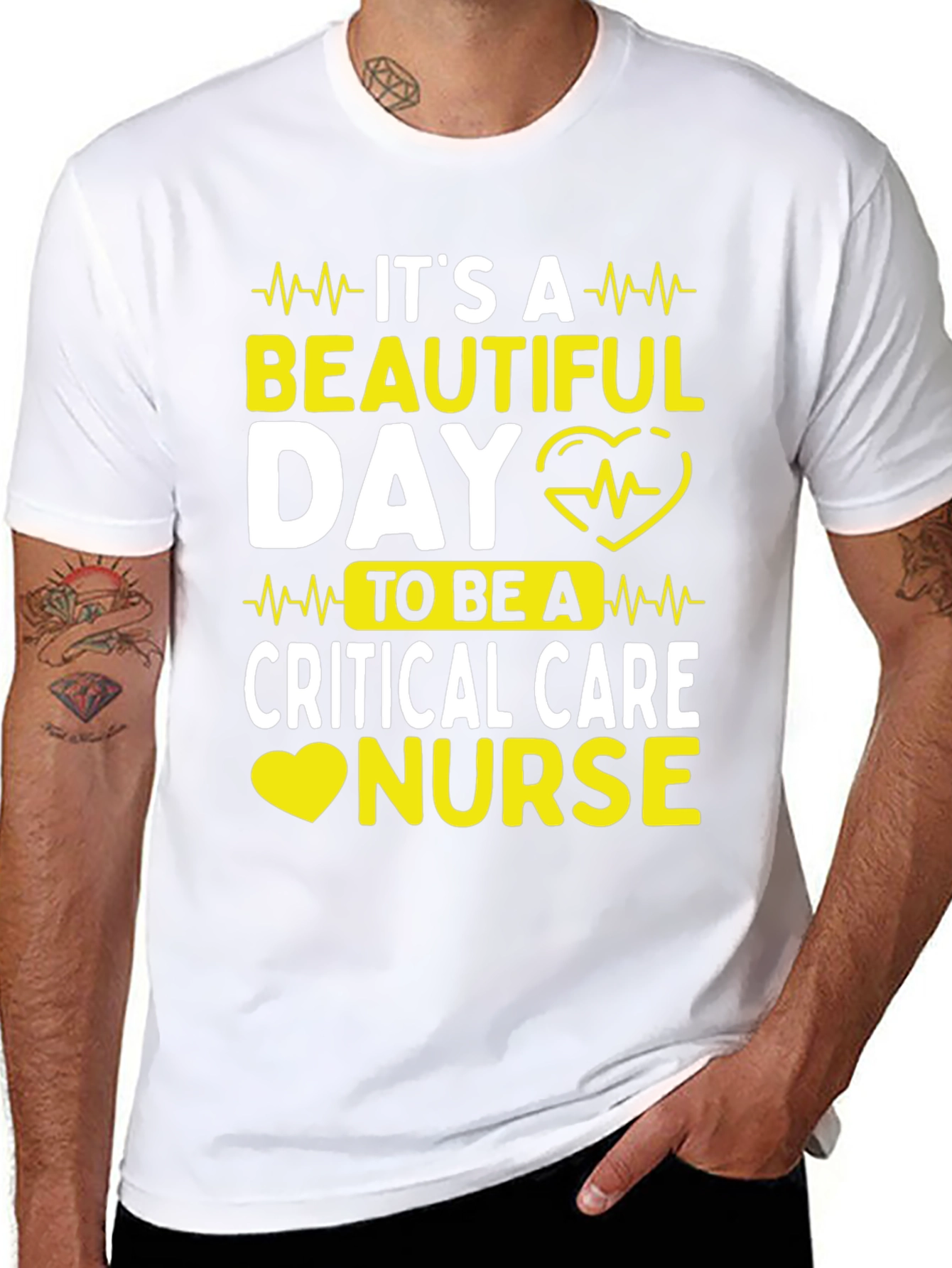 Critical Care Nurse T-Shirt - Its A Beautiful Day!