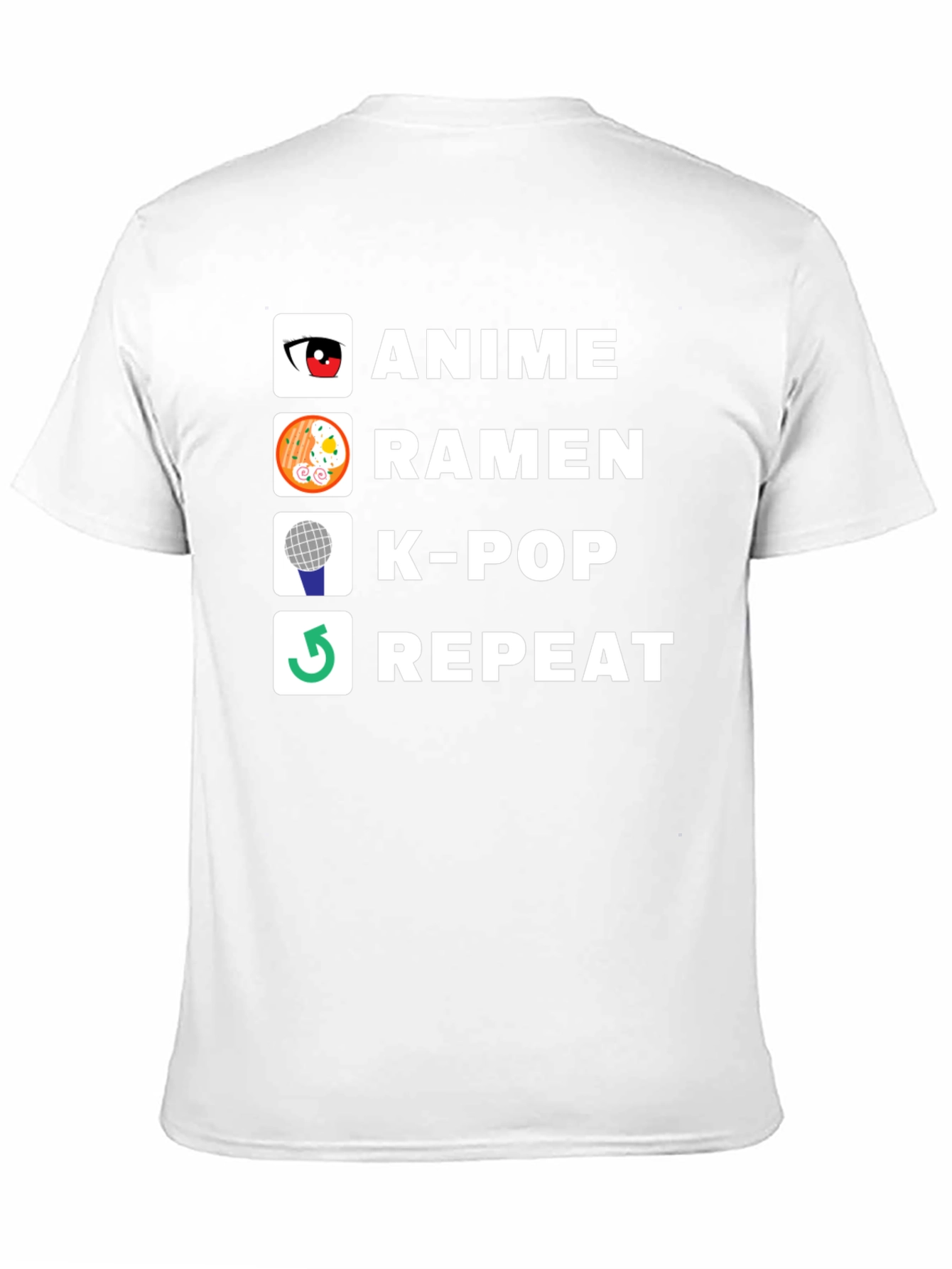 Anime Ramen K-Pop Repeat Graphic T-Shirt