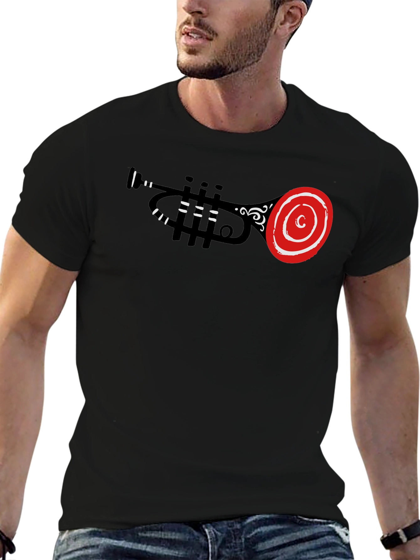 Trumpet Graphic Black T-Shirt