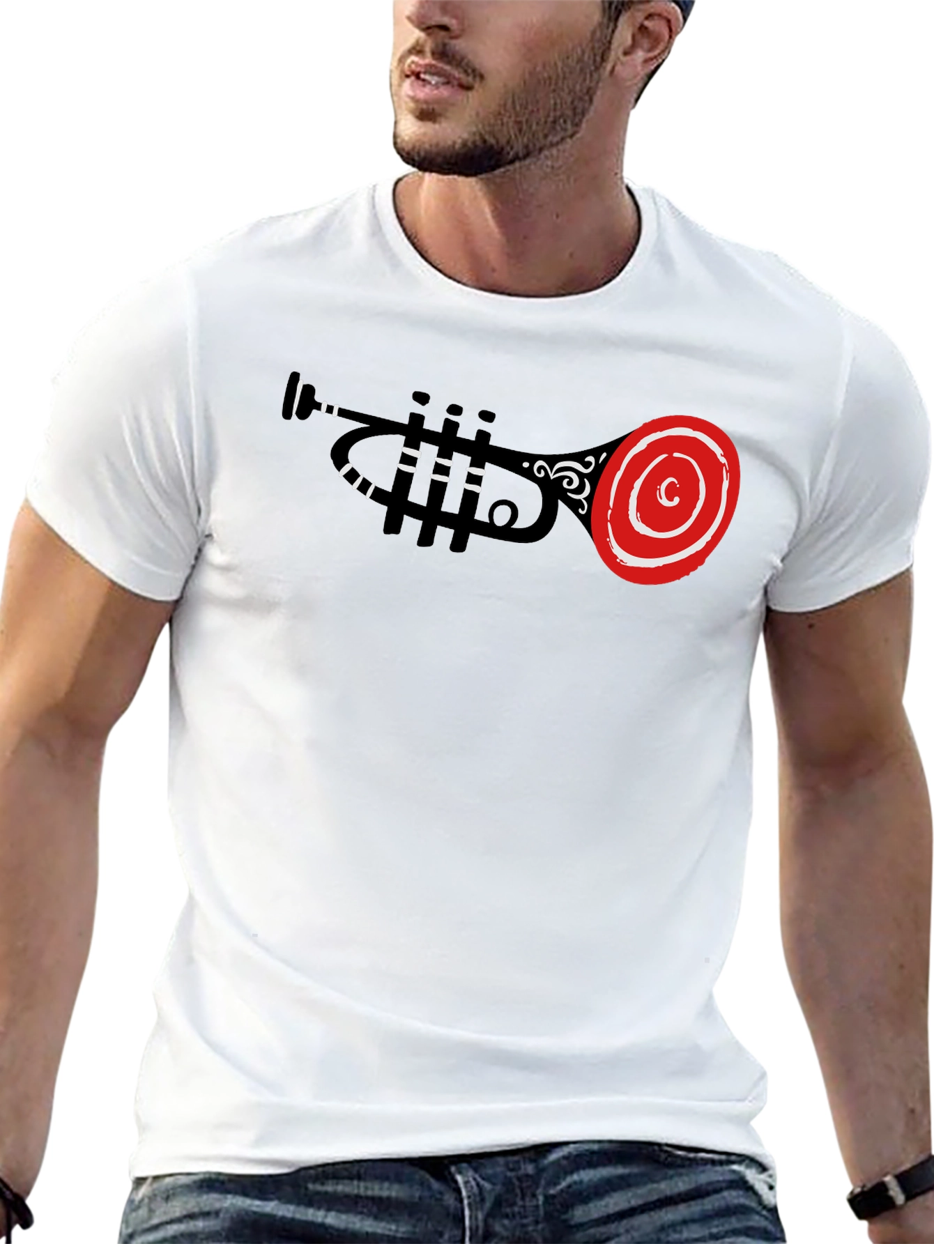 Trumpet Graphic Black T-Shirt
