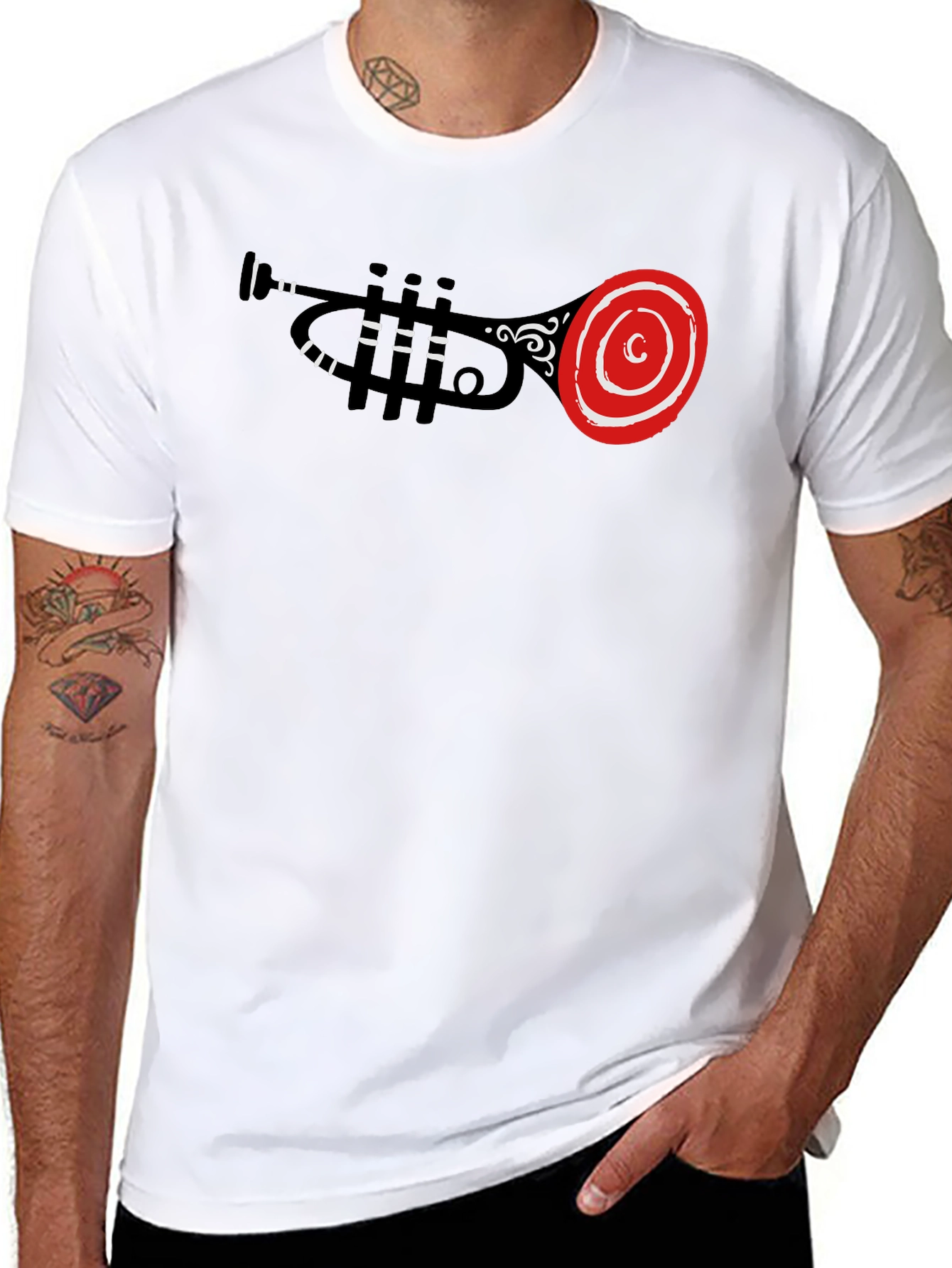 Trumpet Graphic Black T-Shirt