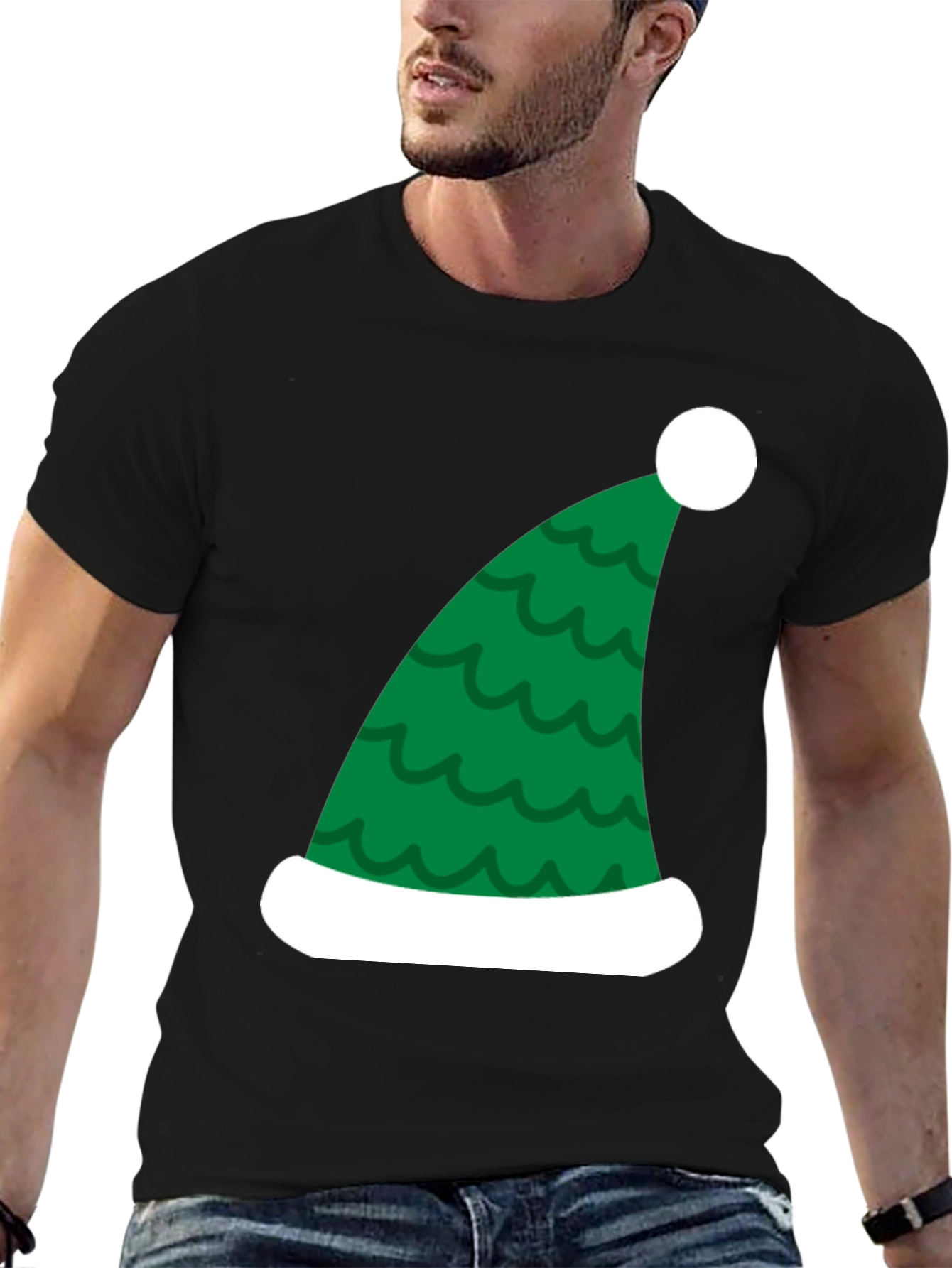 Festive Elf Hat Graphic Tee