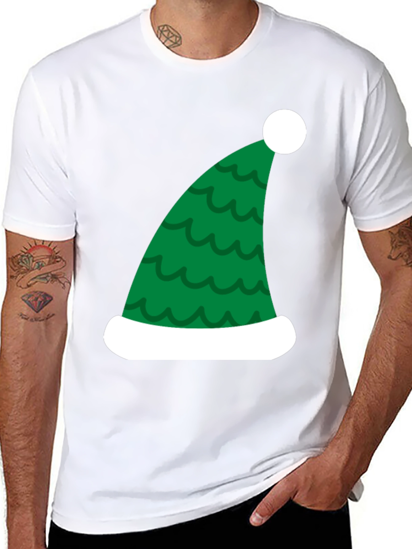 Festive Elf Hat Graphic Tee