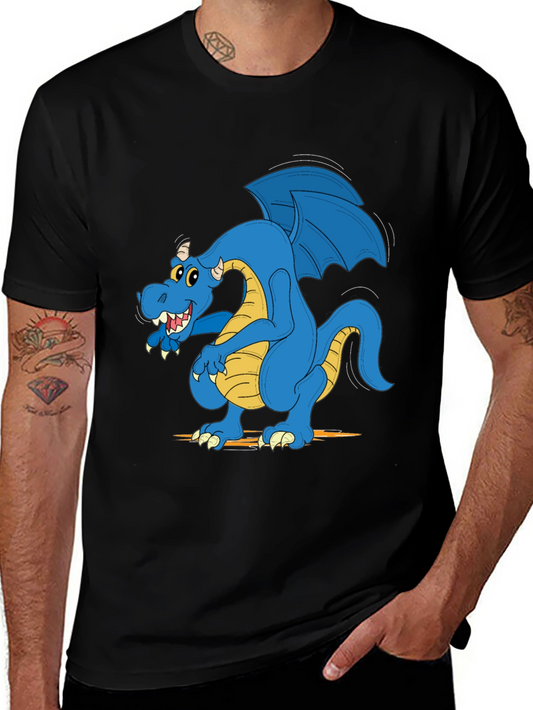 Blue Dragon Graphic Tee - Mens Black T-Shirt