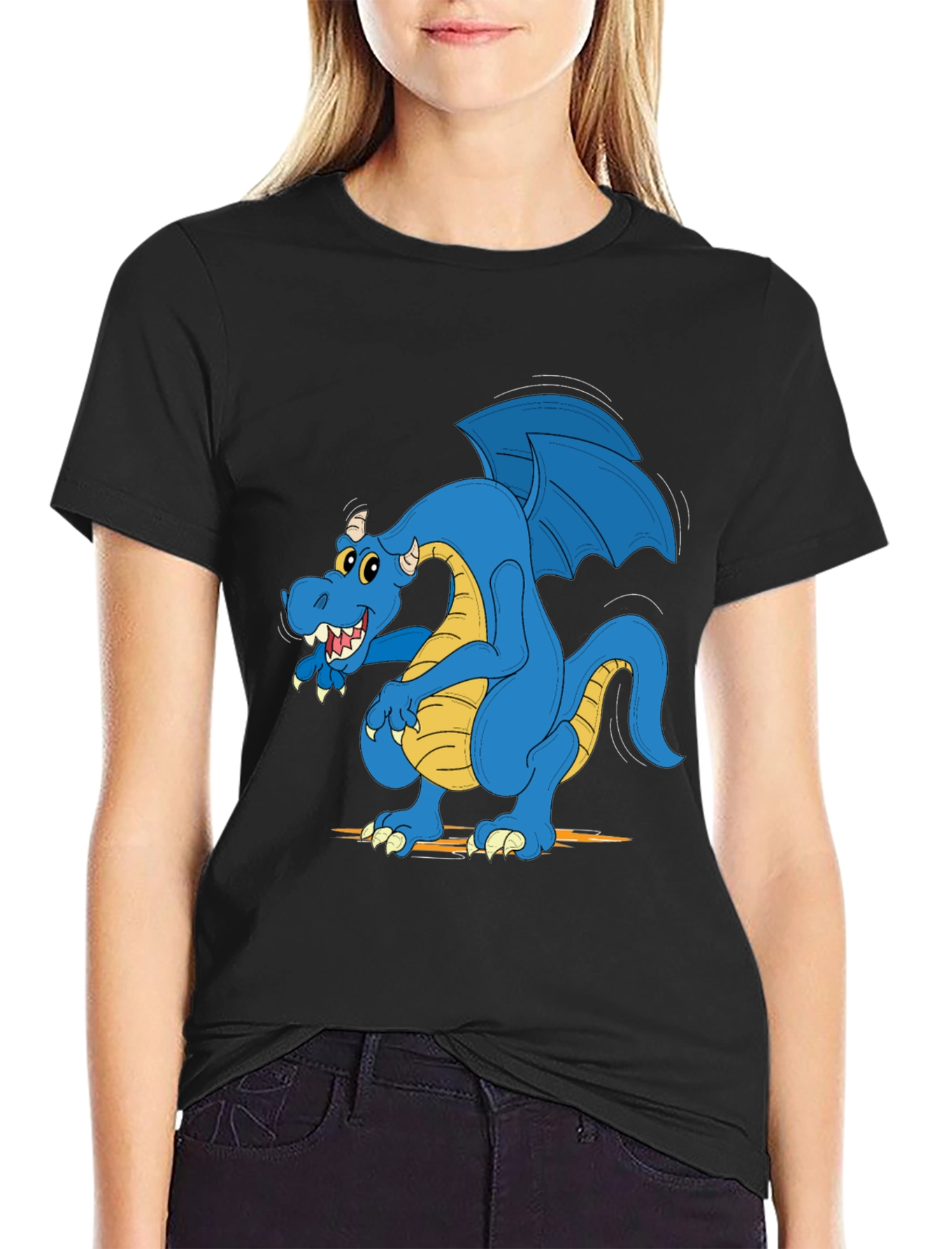 Blue Dragon Graphic Tee - Mens Black T-Shirt