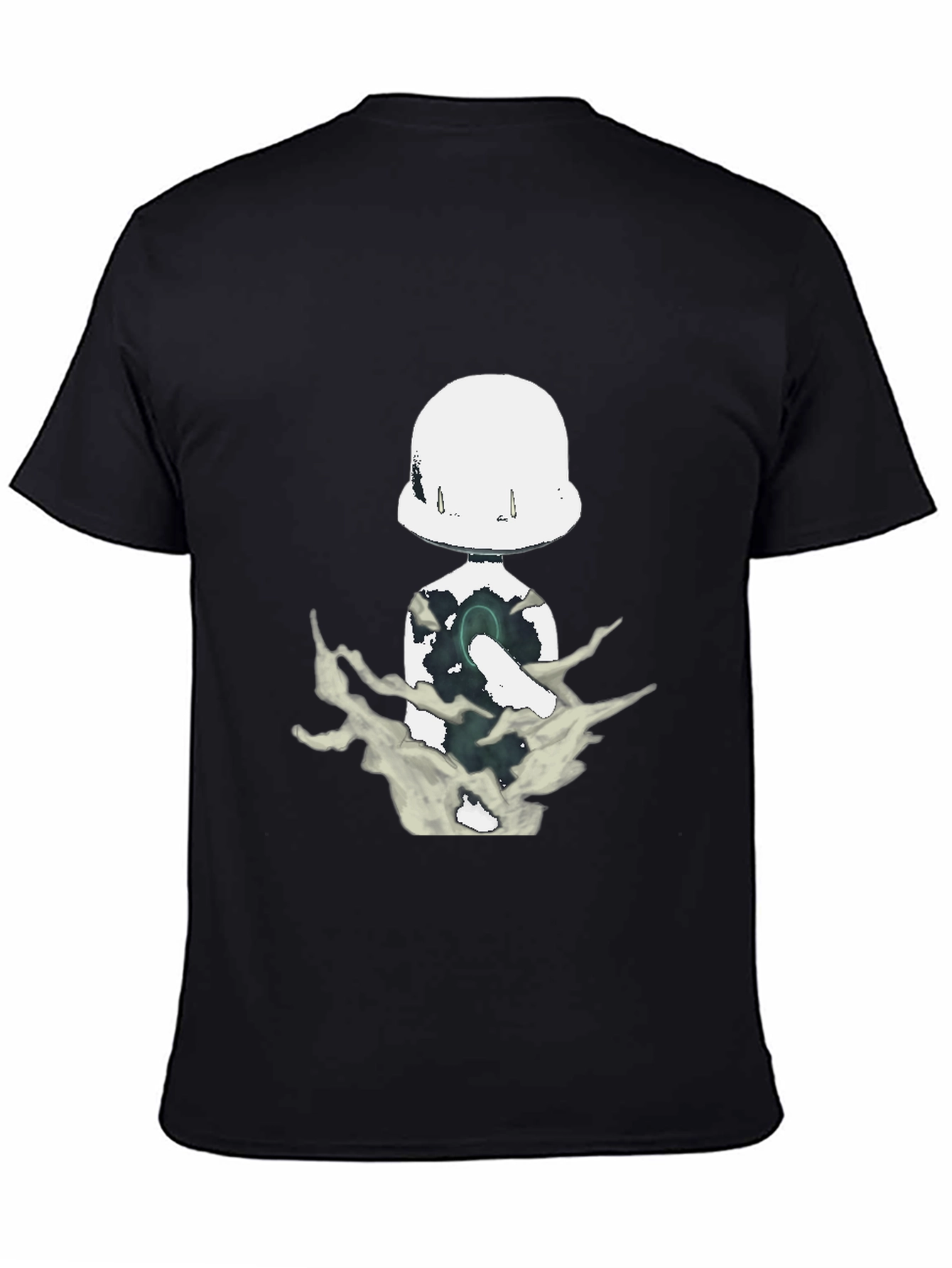 Abstract Figure Graphic Black T-Shirt