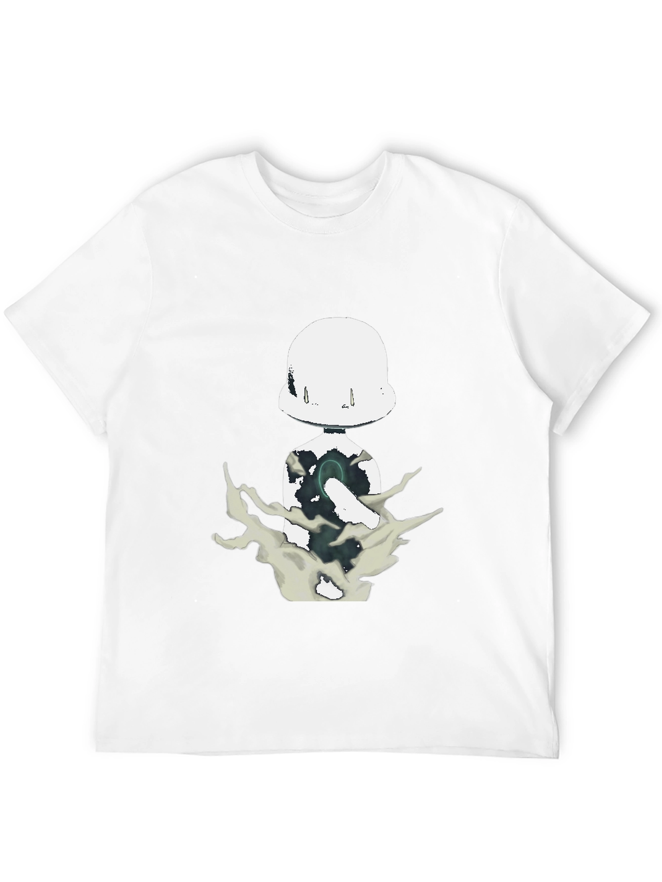Abstract Figure Graphic Black T-Shirt