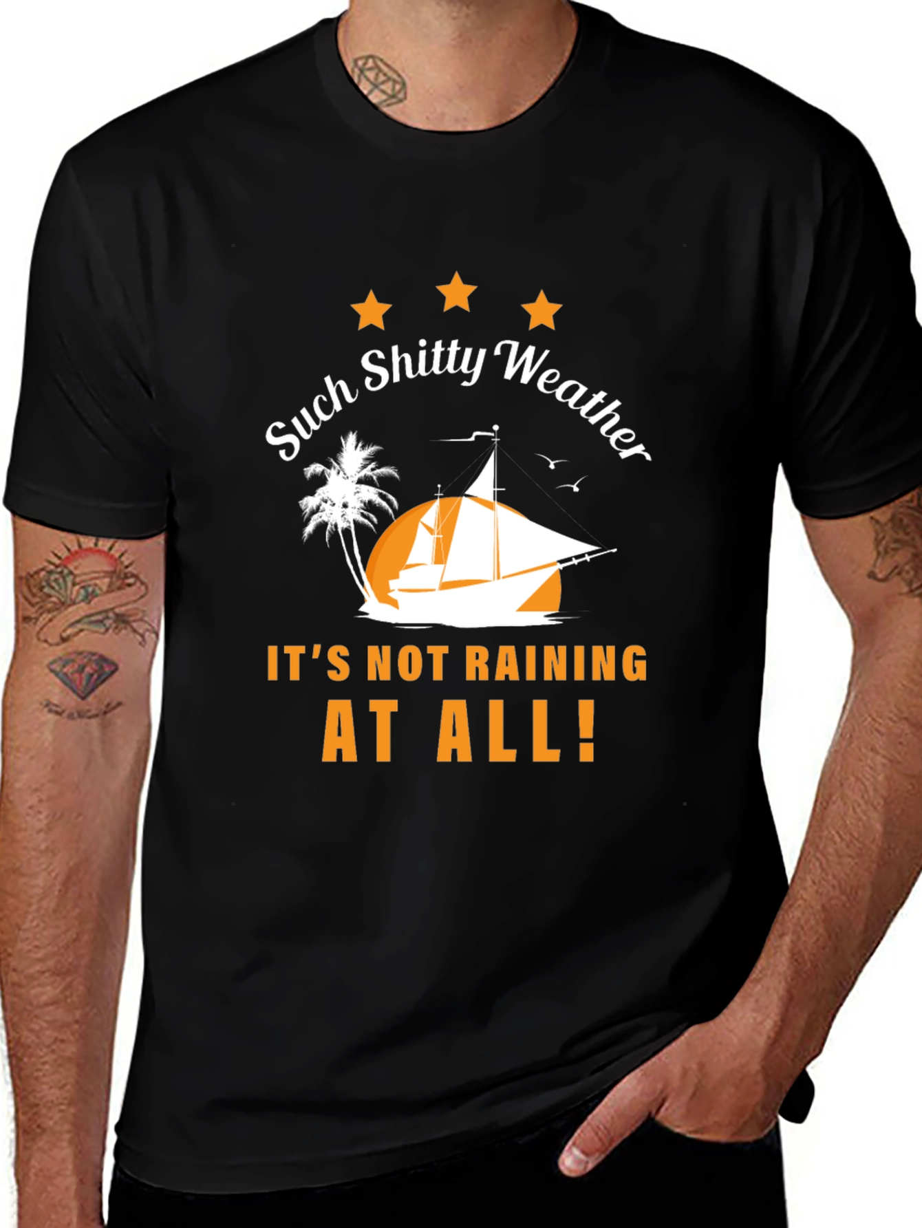 Humorous Such Shitty Weather Graphic Tee