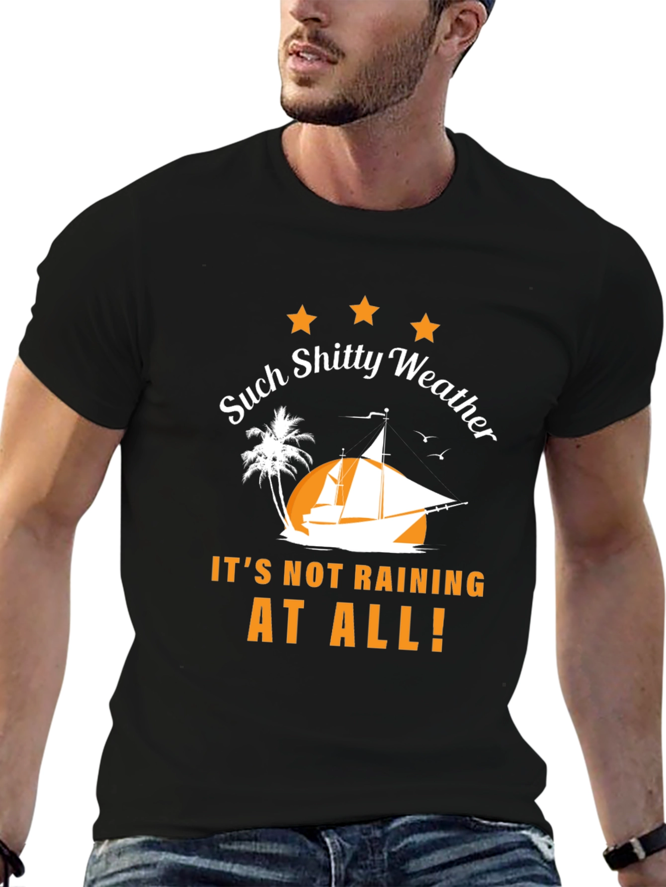 Humorous Such Shitty Weather Graphic Tee