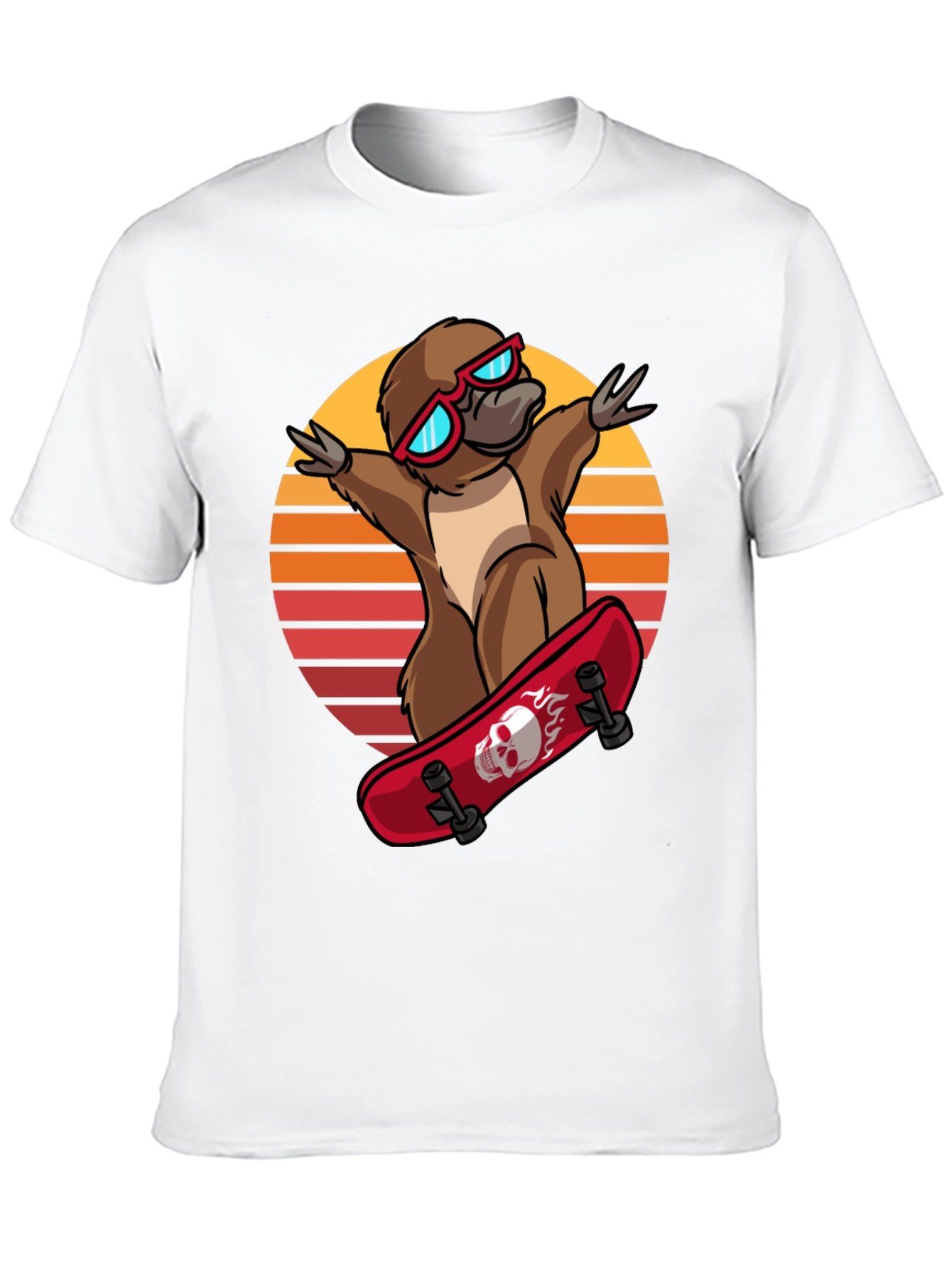Cool Platypus Skateboarder T-Shirt