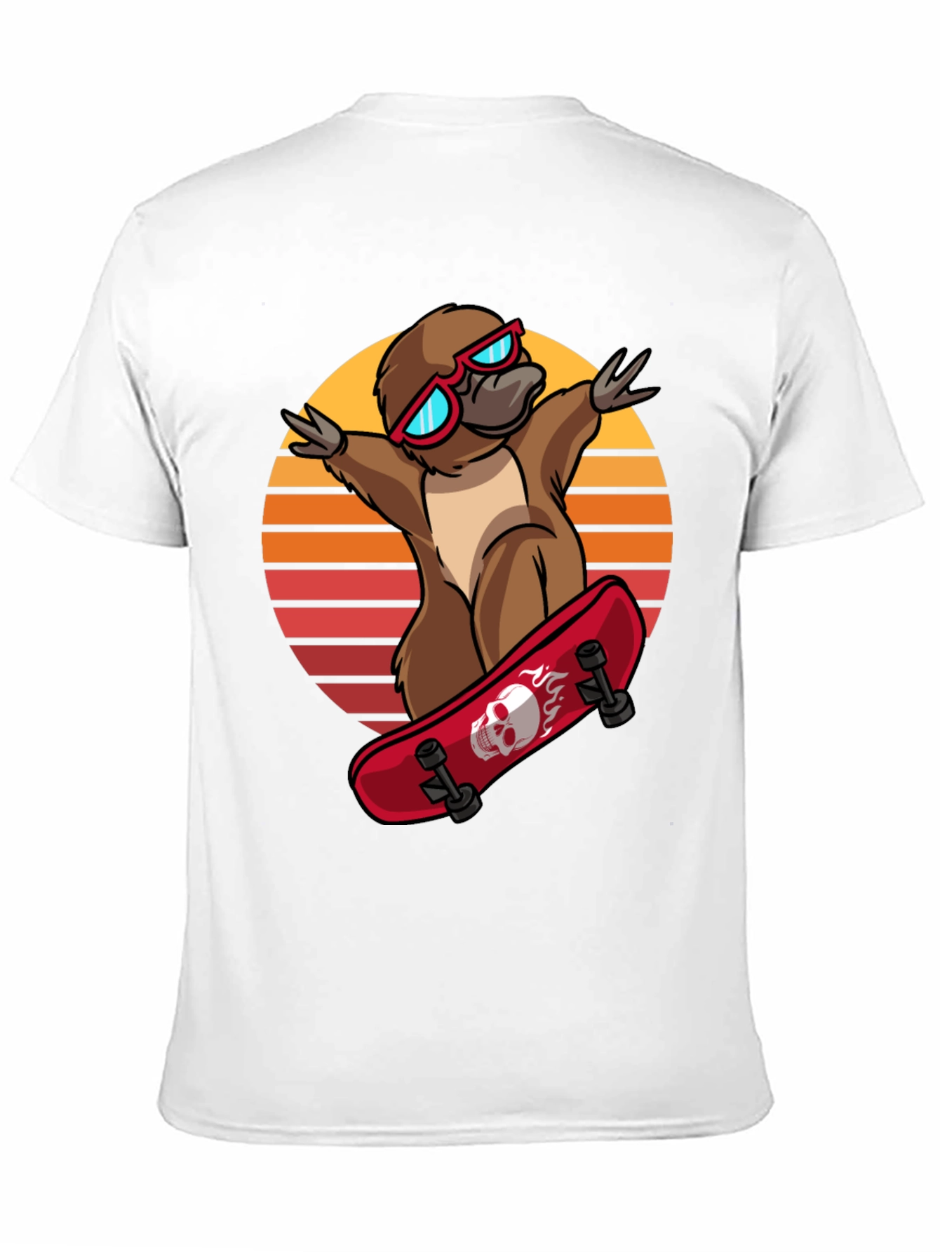 Cool Platypus Skateboarder T-Shirt
