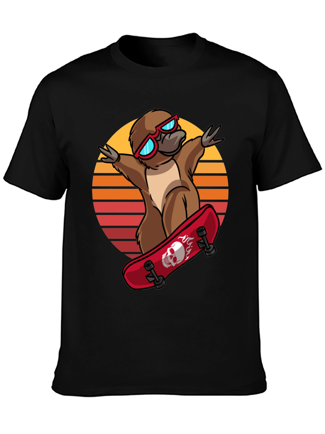 Cool Platypus Skateboarder T-Shirt