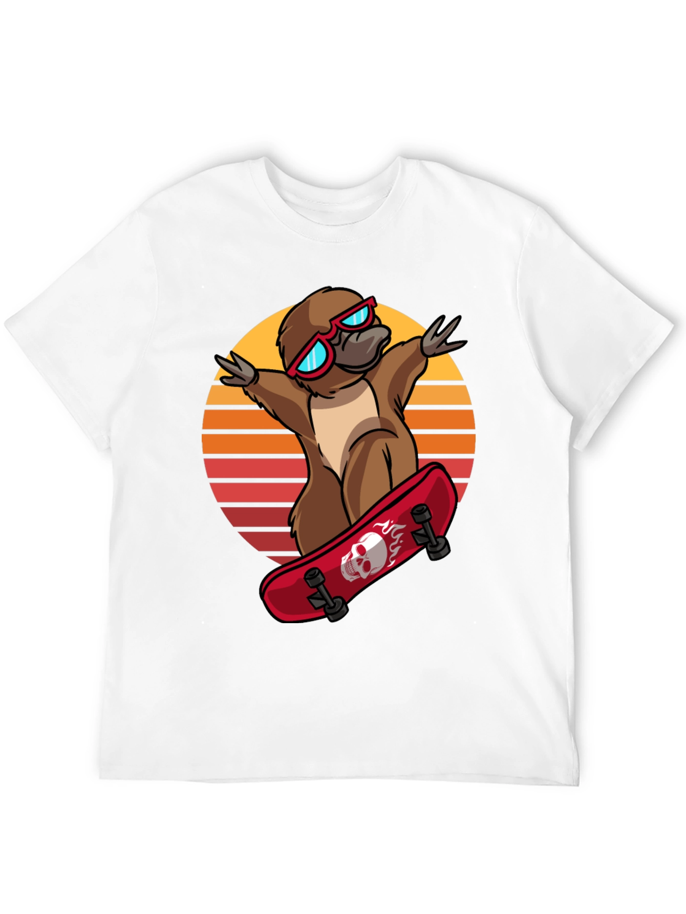 Cool Platypus Skateboarder T-Shirt