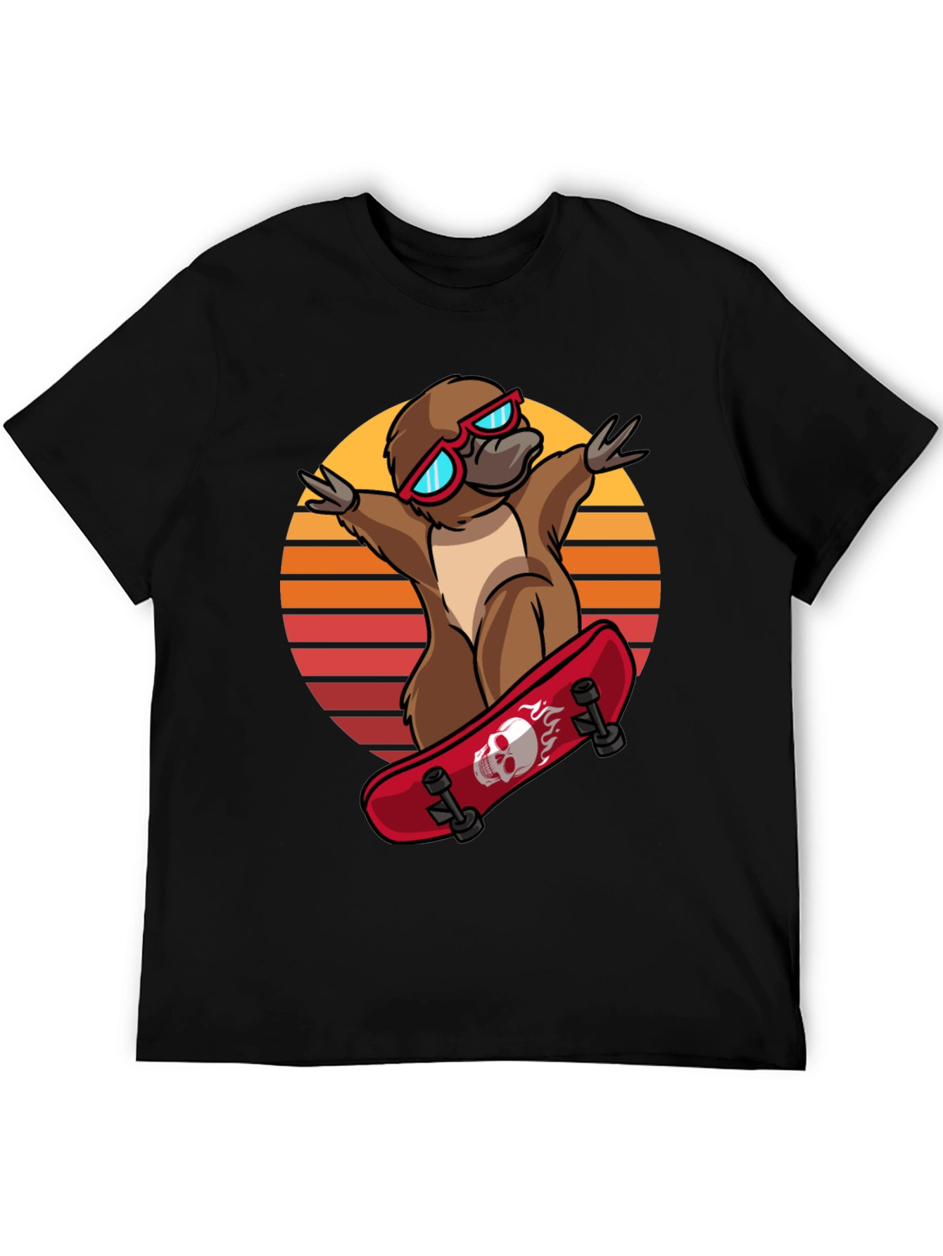 Cool Platypus Skateboarder T-Shirt