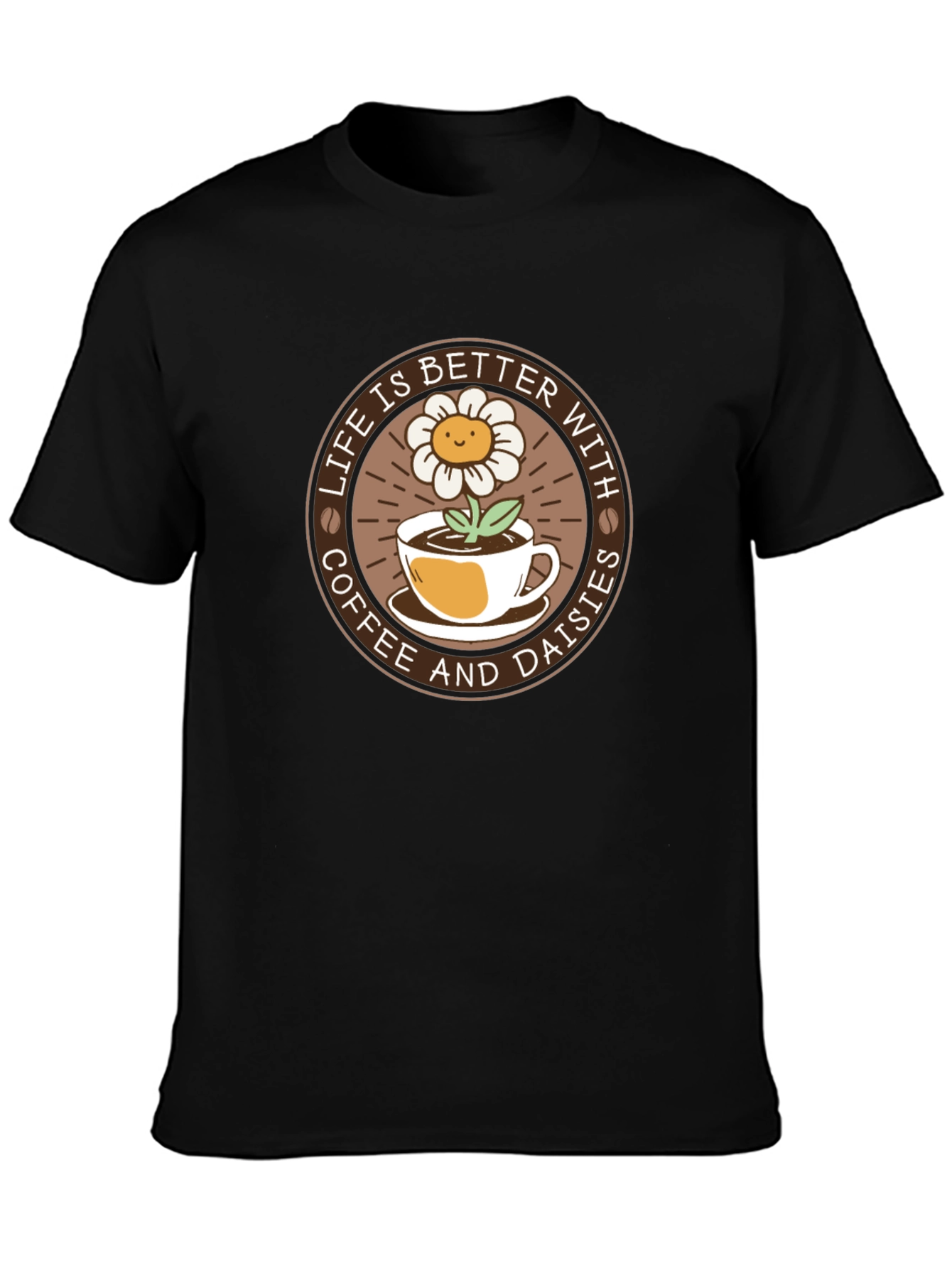 Life is Better with Coffee & Daisies T-Shirt