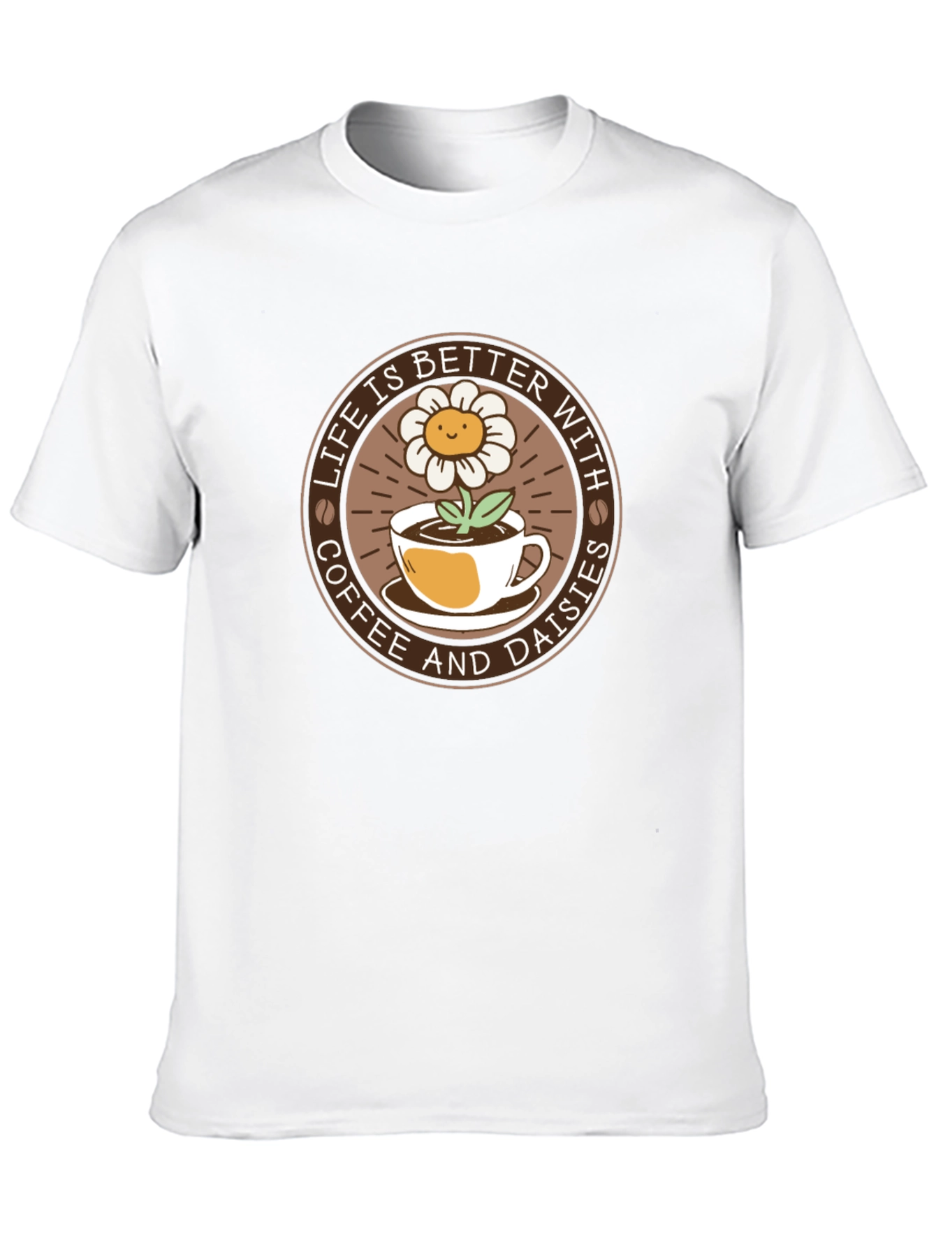 Life is Better with Coffee & Daisies T-Shirt