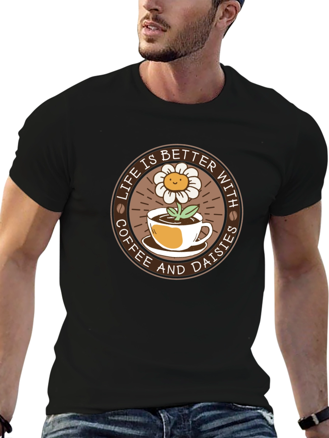 Life is Better with Coffee & Daisies T-Shirt