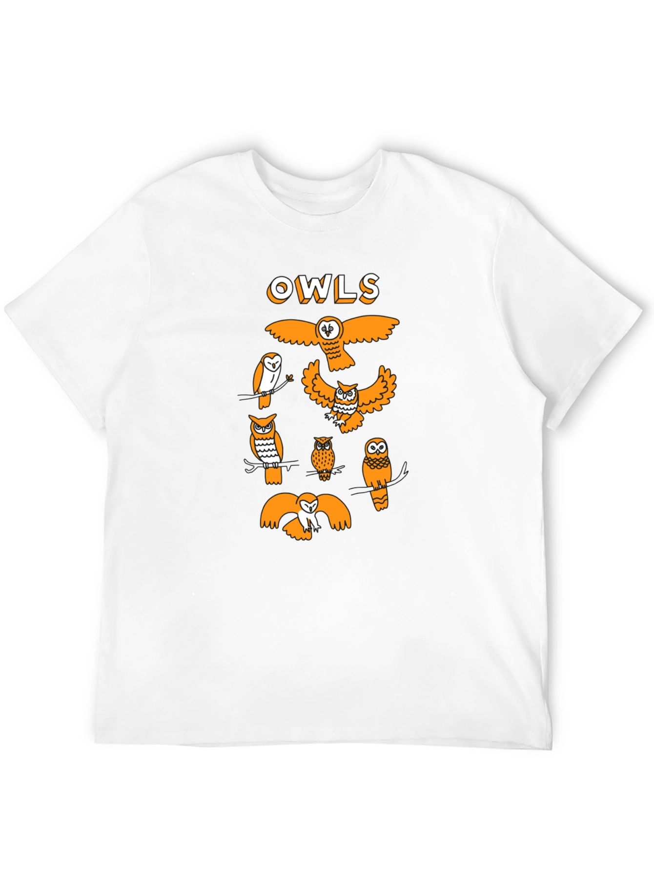 Fun Owls Graphic Tee - Black Cotton T-Shirt