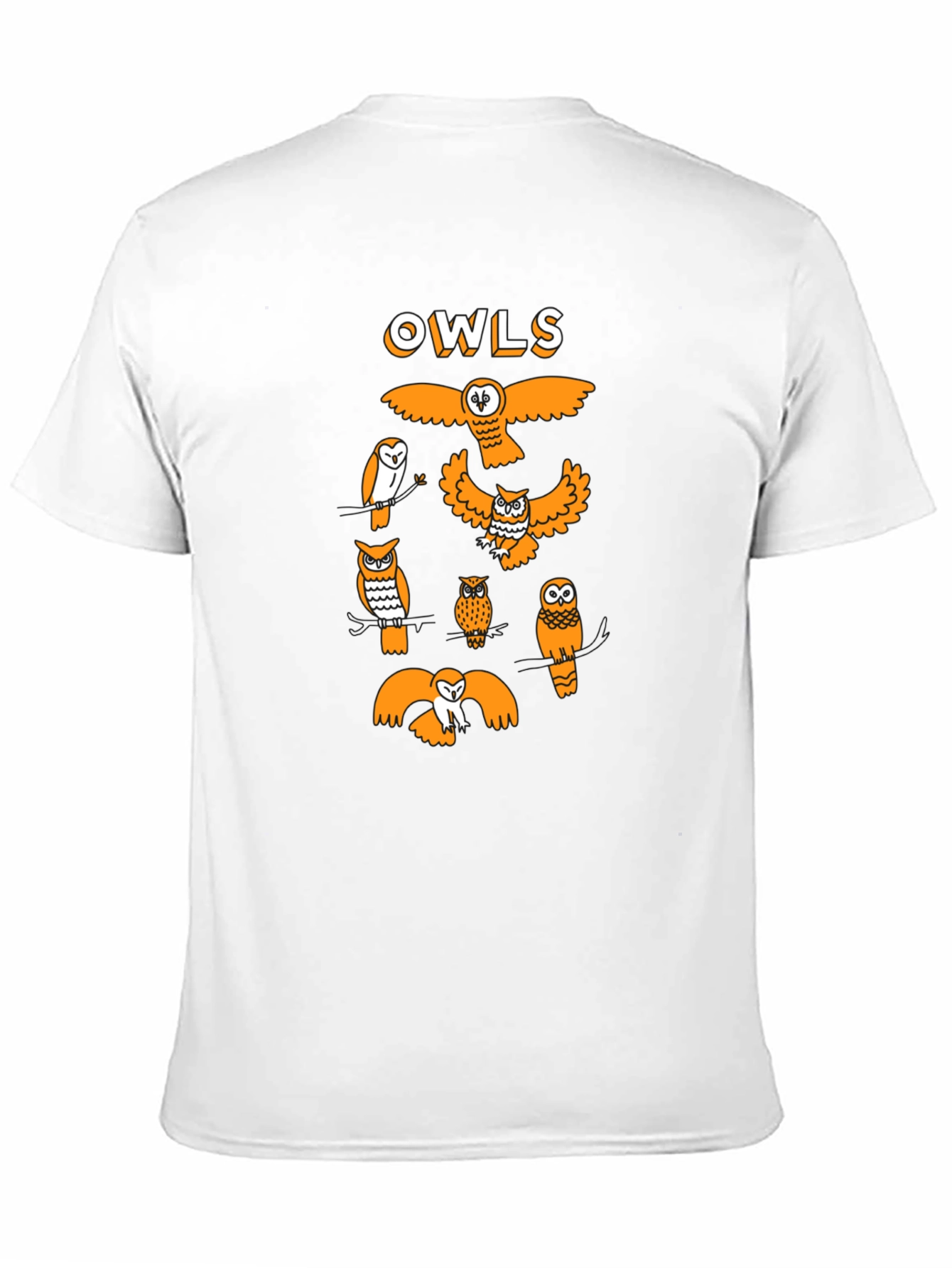 Fun Owls Graphic Tee - Black Cotton T-Shirt