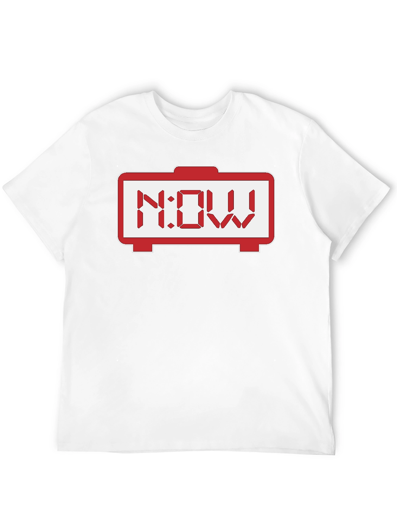 Retro Digital Clock NOW T-Shirt - Black