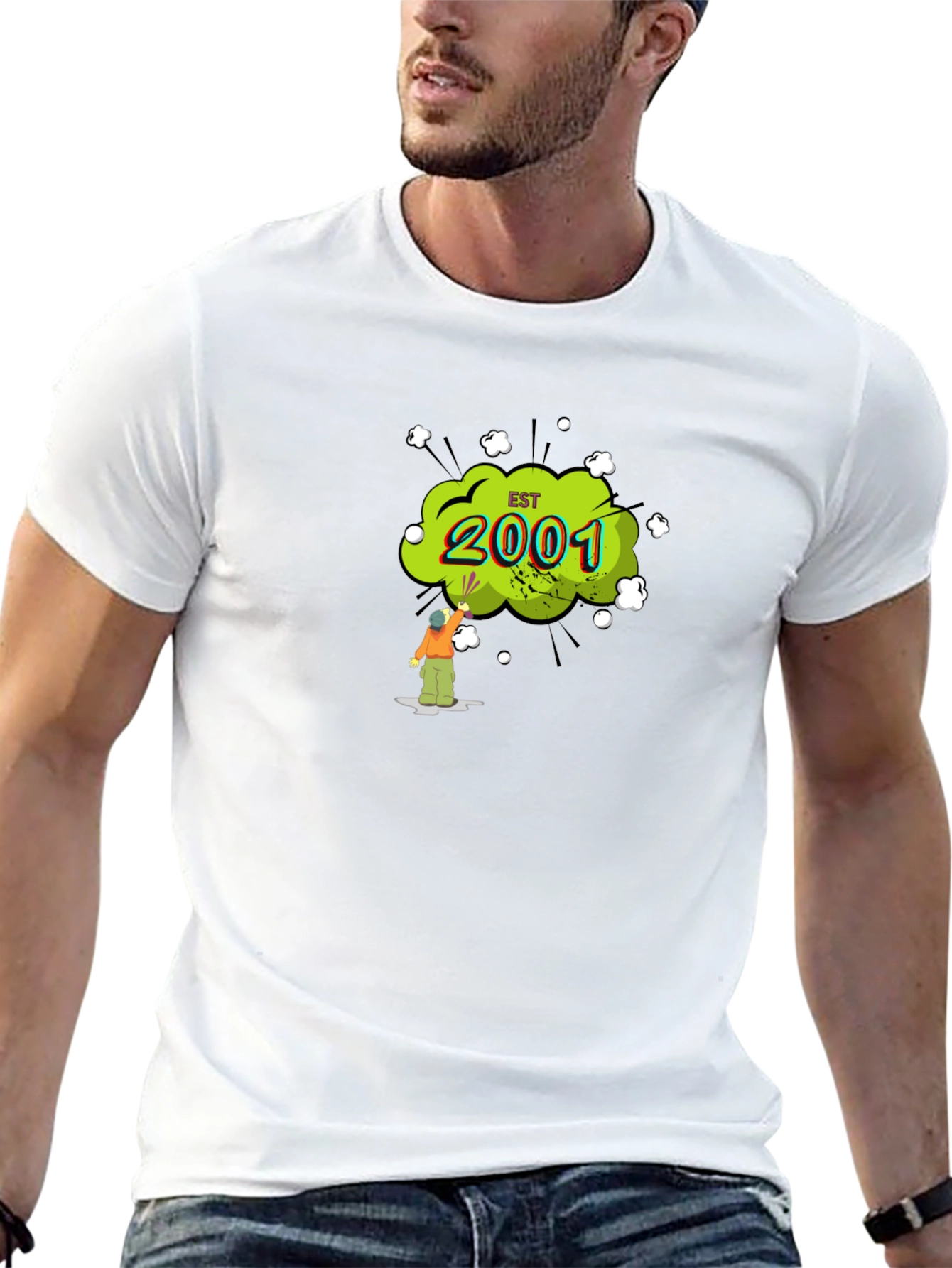 Est. 2001 Graphic Black T-Shirt